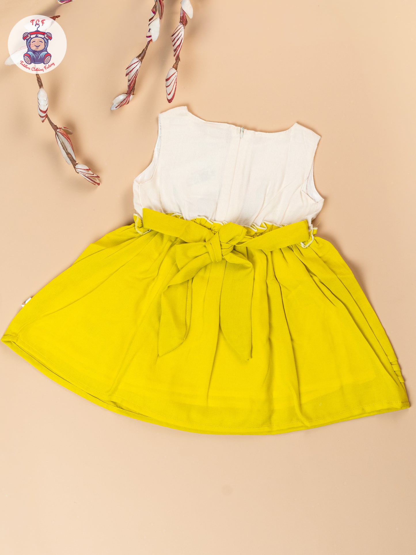 Light Green - Girls Cotton Embroidered Frocks