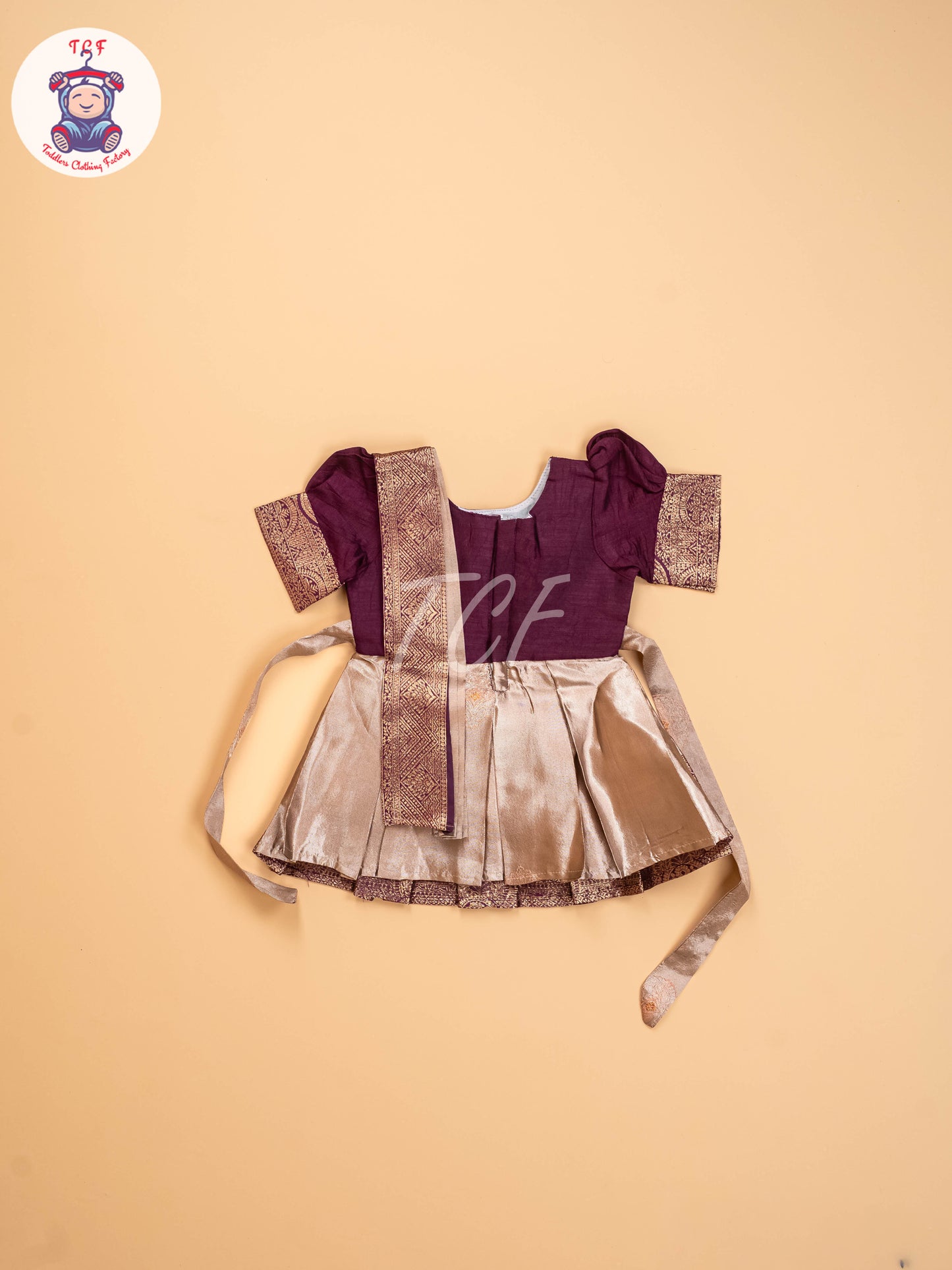 Purple & Sandal - Kids Readymade Frocks