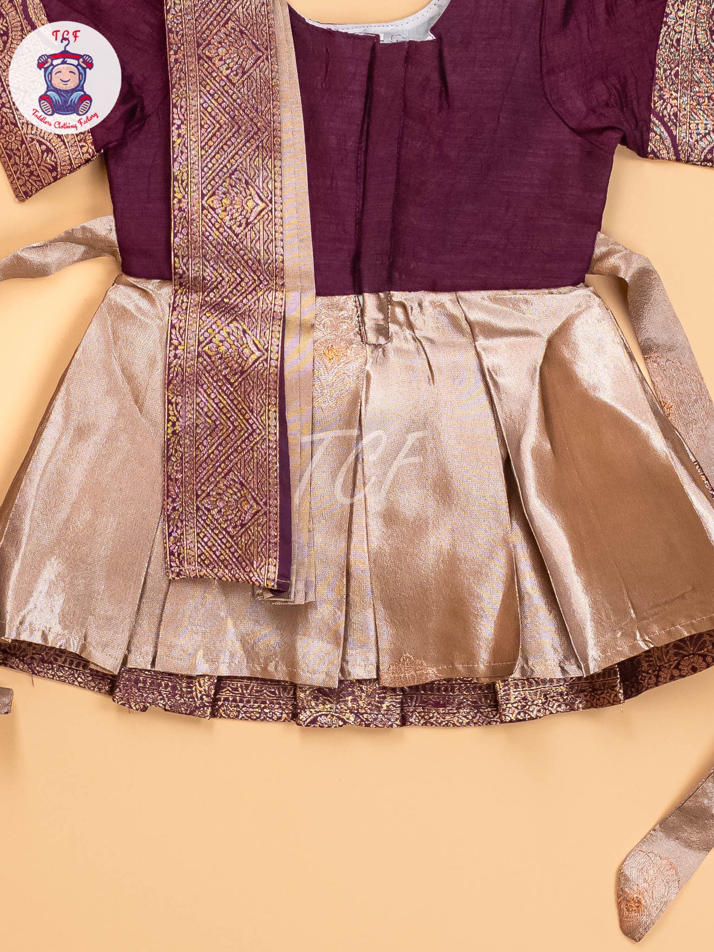 Purple & Sandal - Kids Readymade Frocks