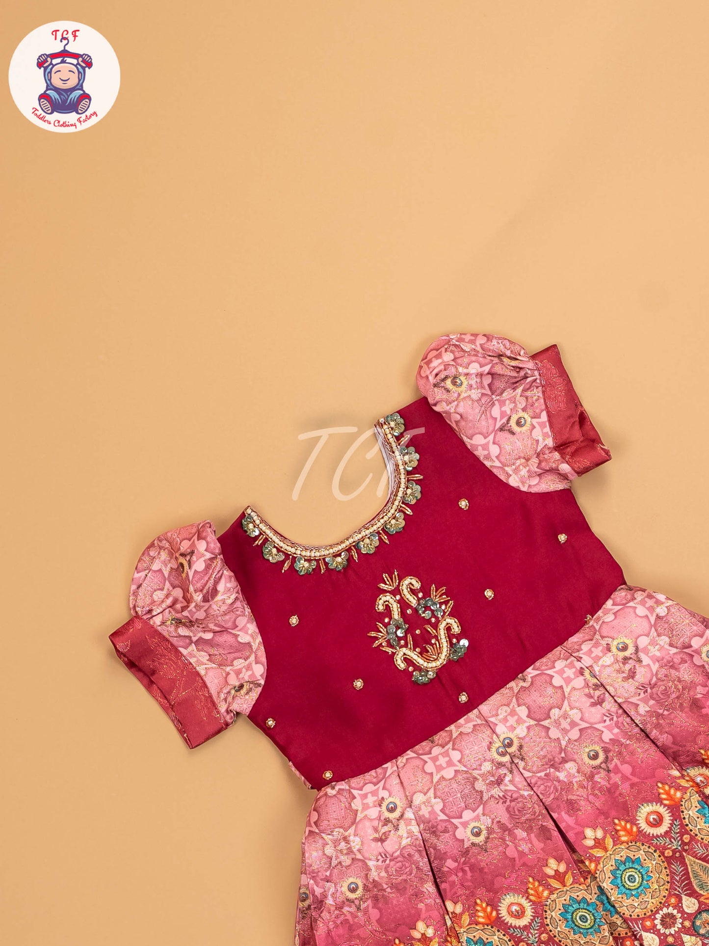 Pink & Baby Pink - Kids Readymade Frocks