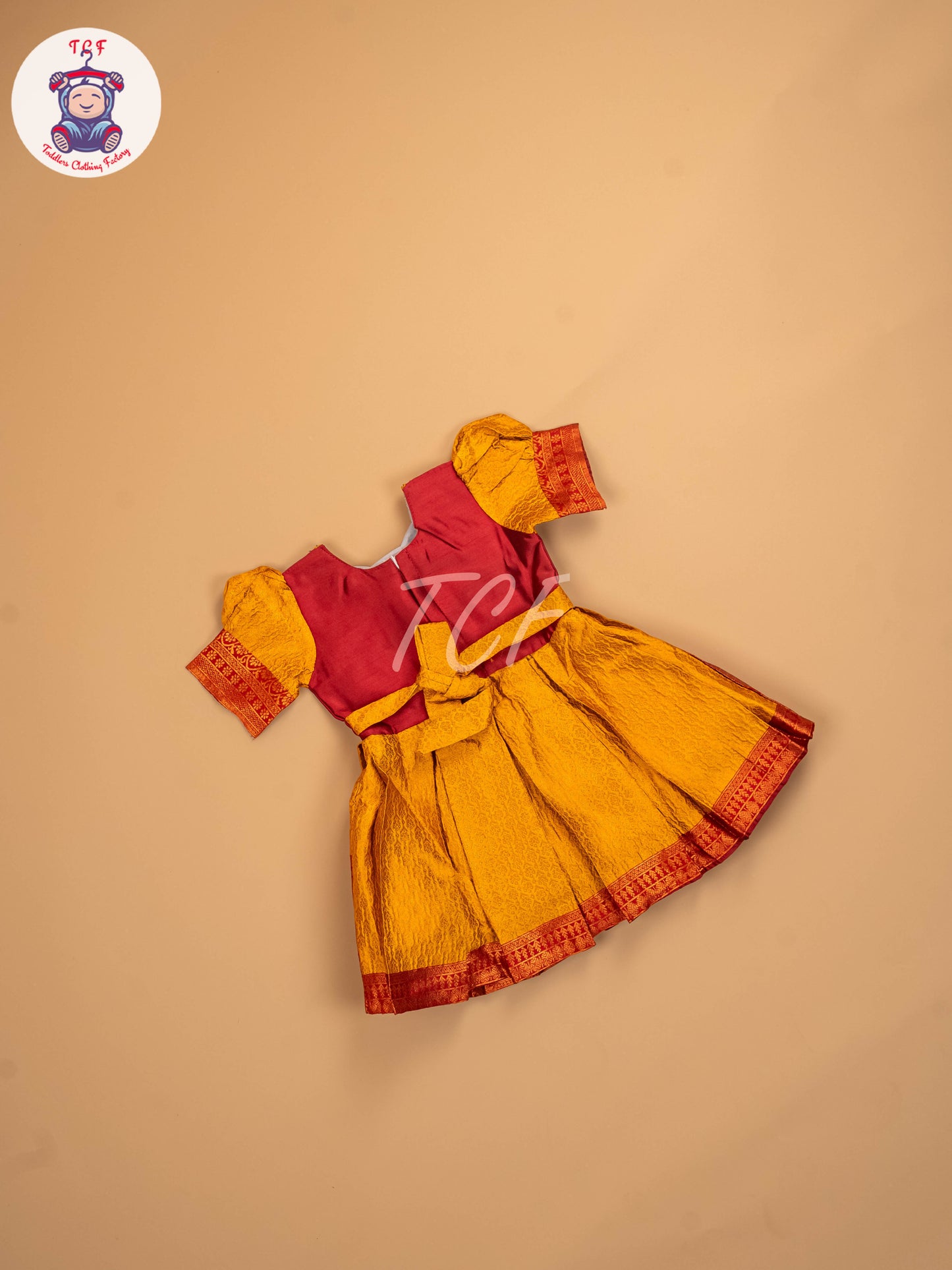 Maroon & Mustard - Kids Readymade Frocks