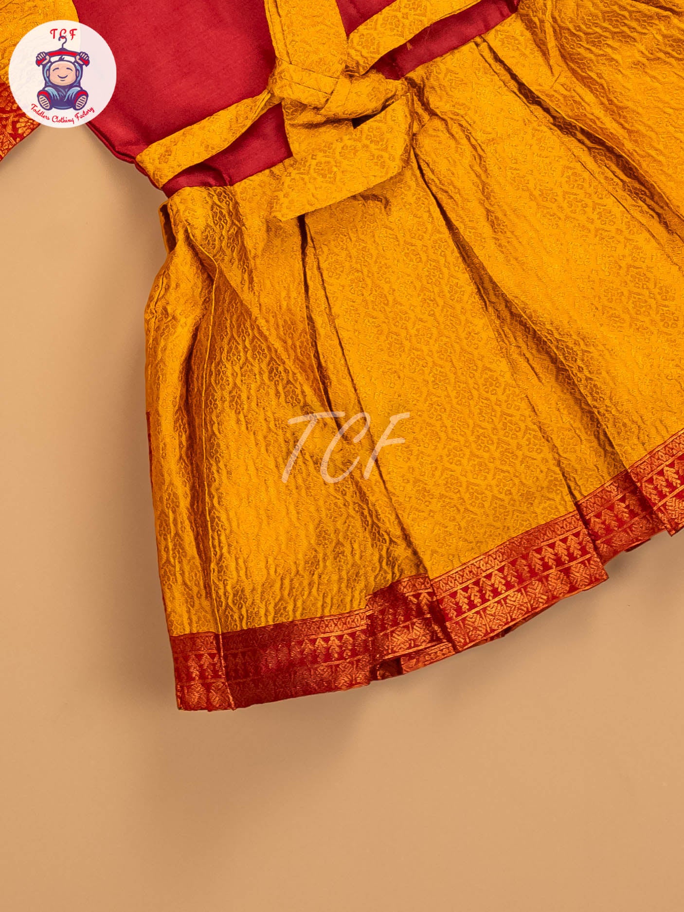 Maroon & Mustard - Kids Readymade Frocks