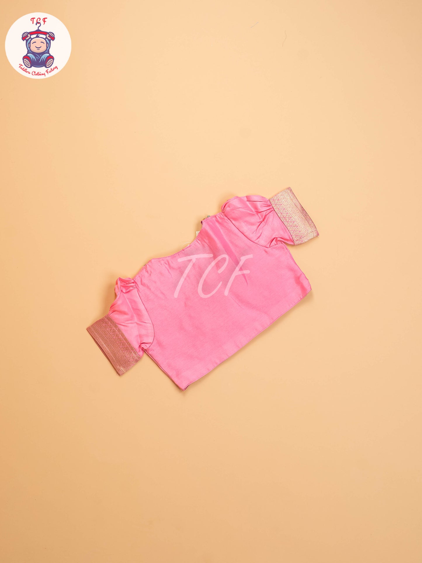 Rose Pink & Light Blue - Kids Readymade Frocks