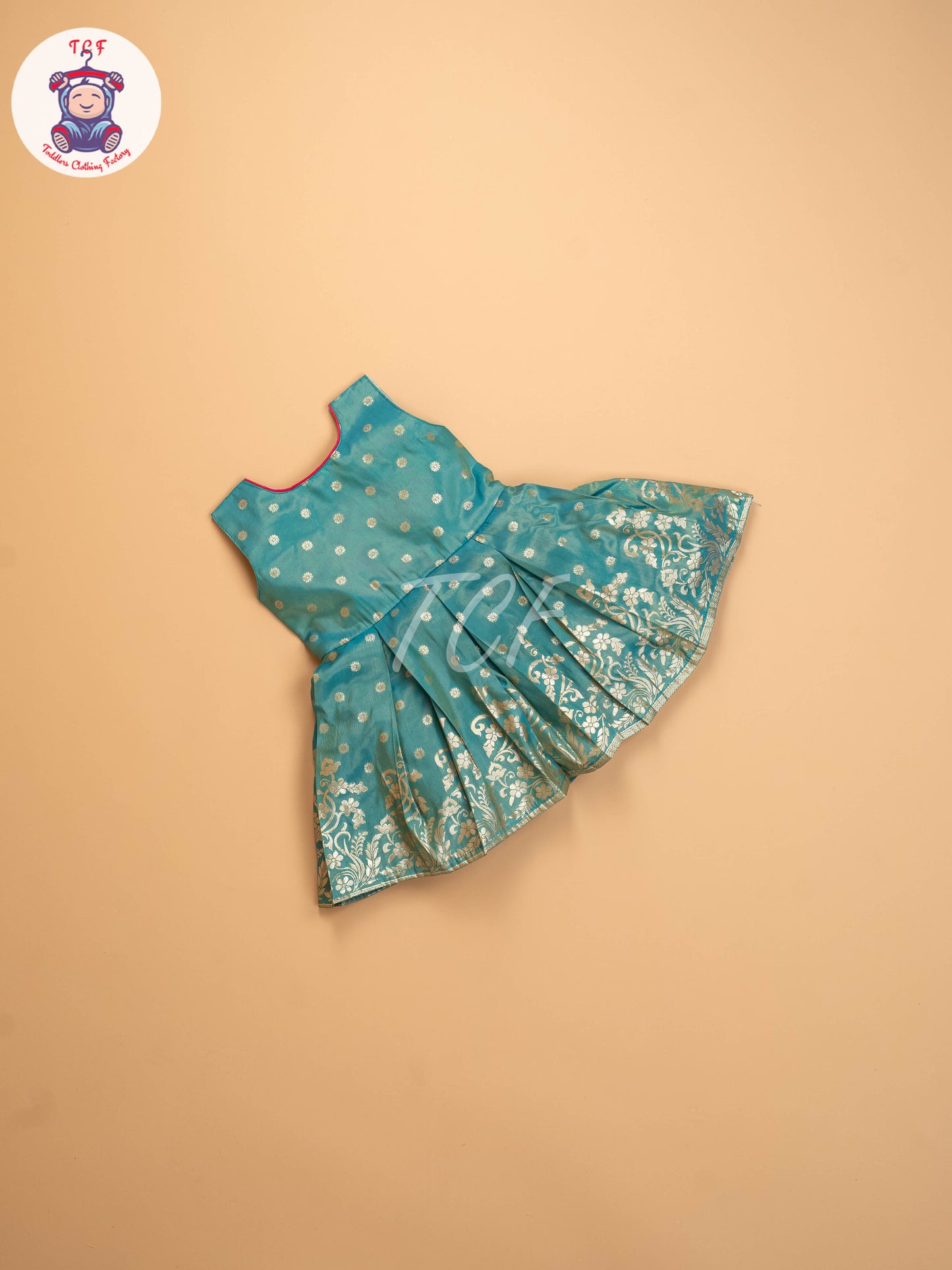 Pink & Greenish - Kids Readymade Frocks
