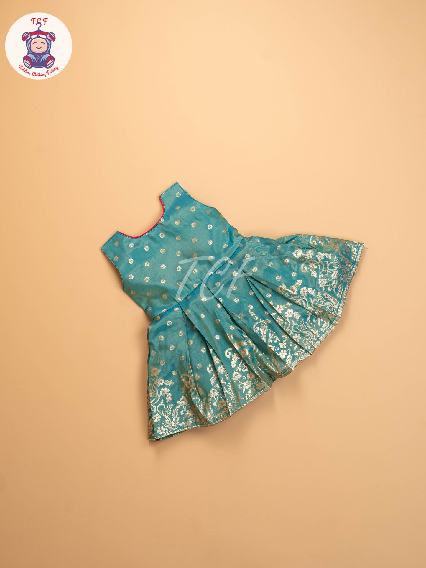 Pink & Greenish - Kids Readymade Frocks