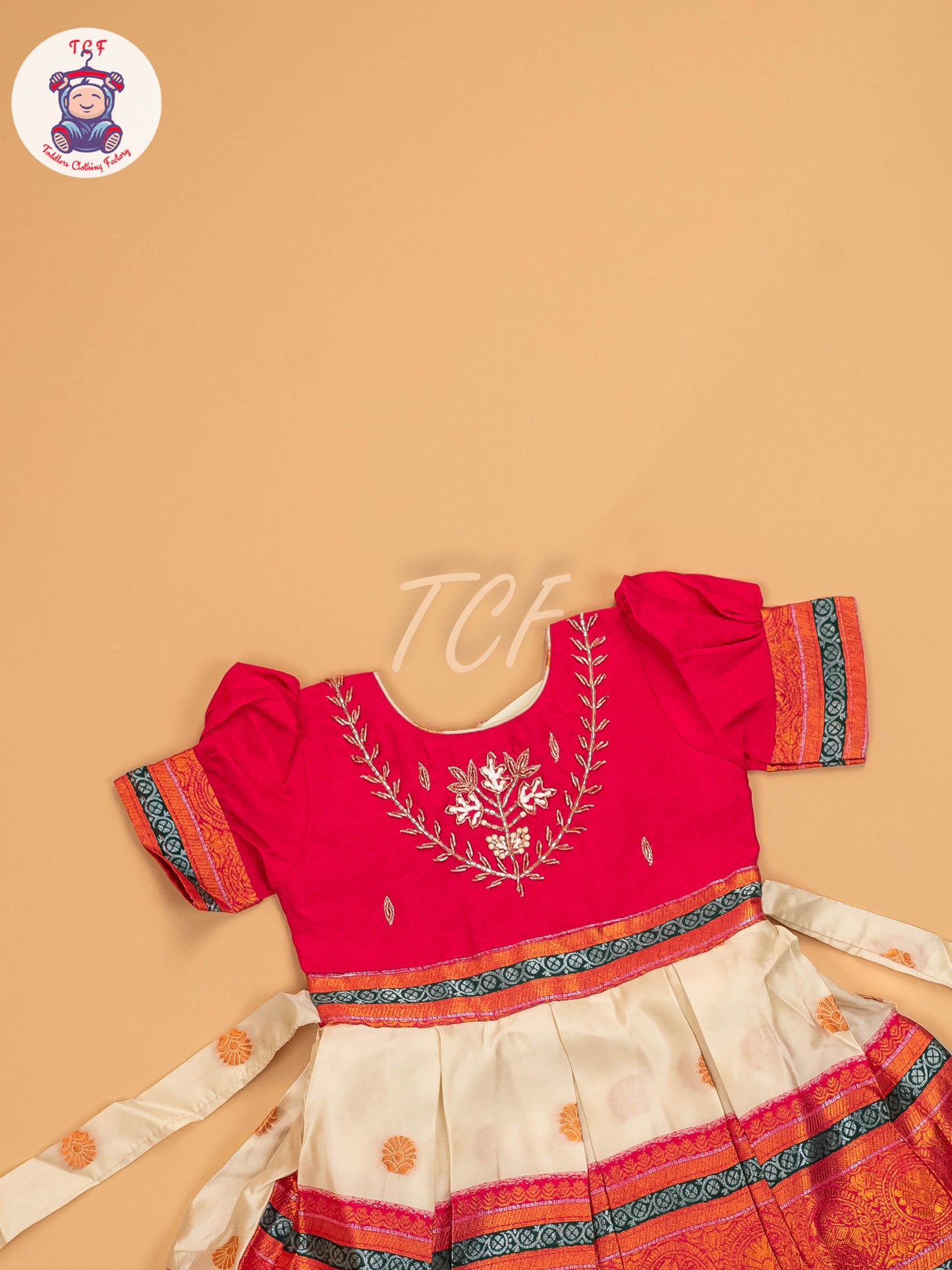 Pink & White - Kids Readymade Frocks