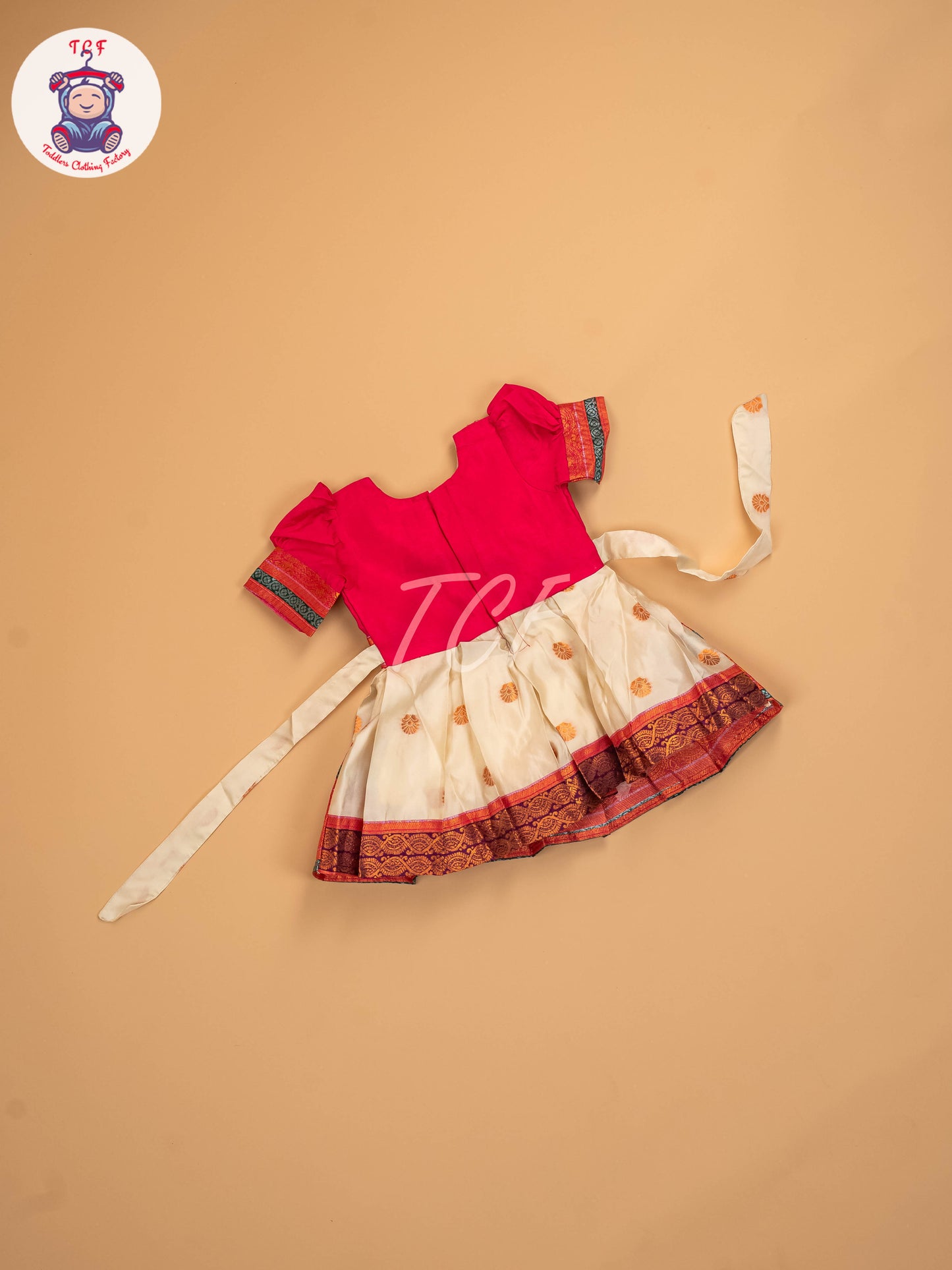 Pink & White - Kids Readymade Frocks