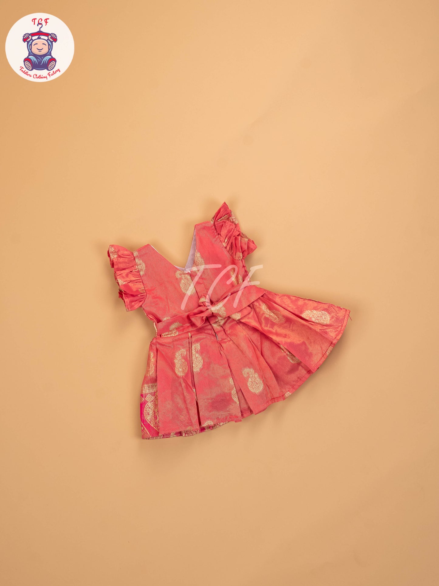 Peach - Kids Readymade Frocks