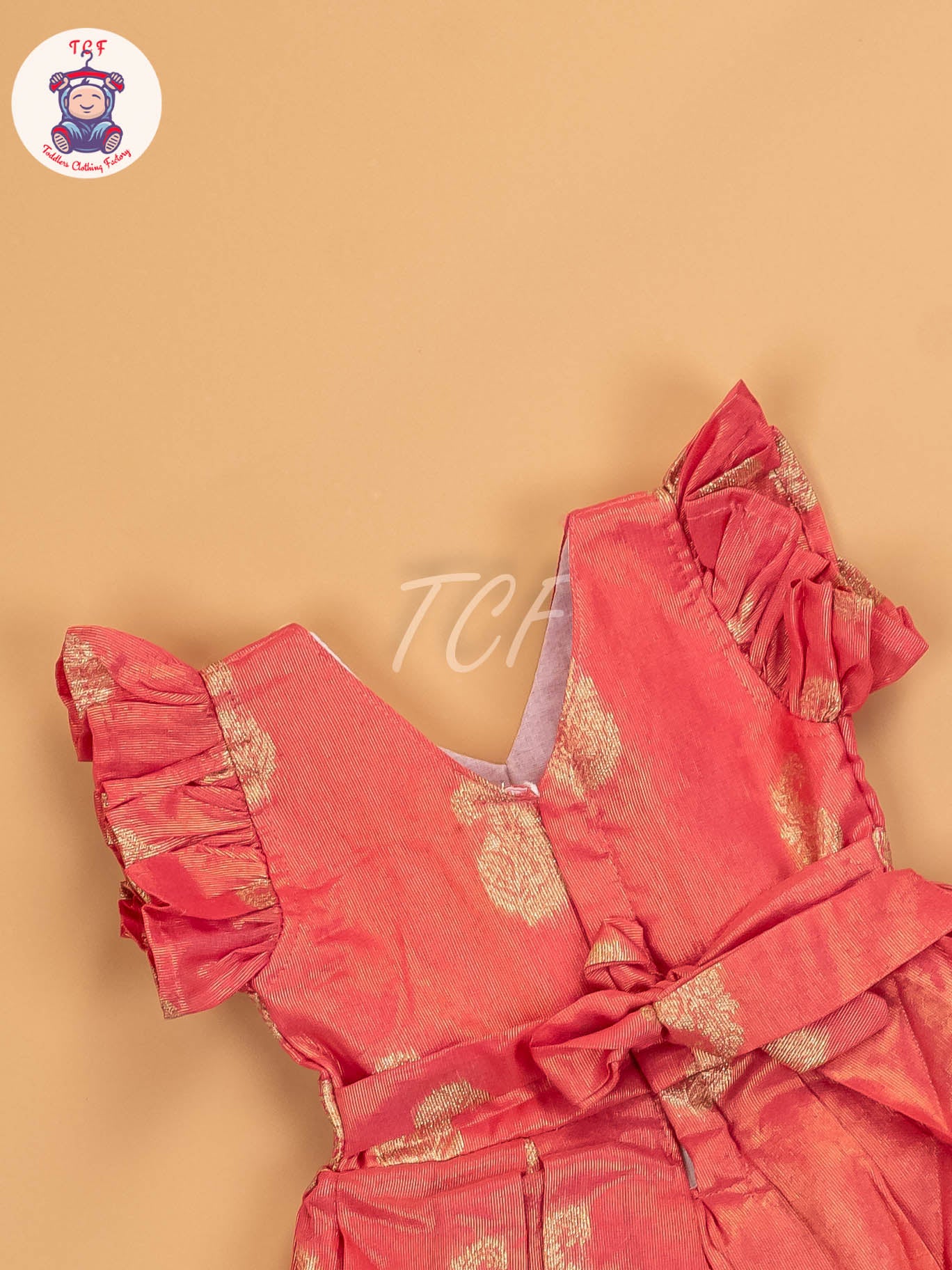 Peach - Kids Readymade Frocks