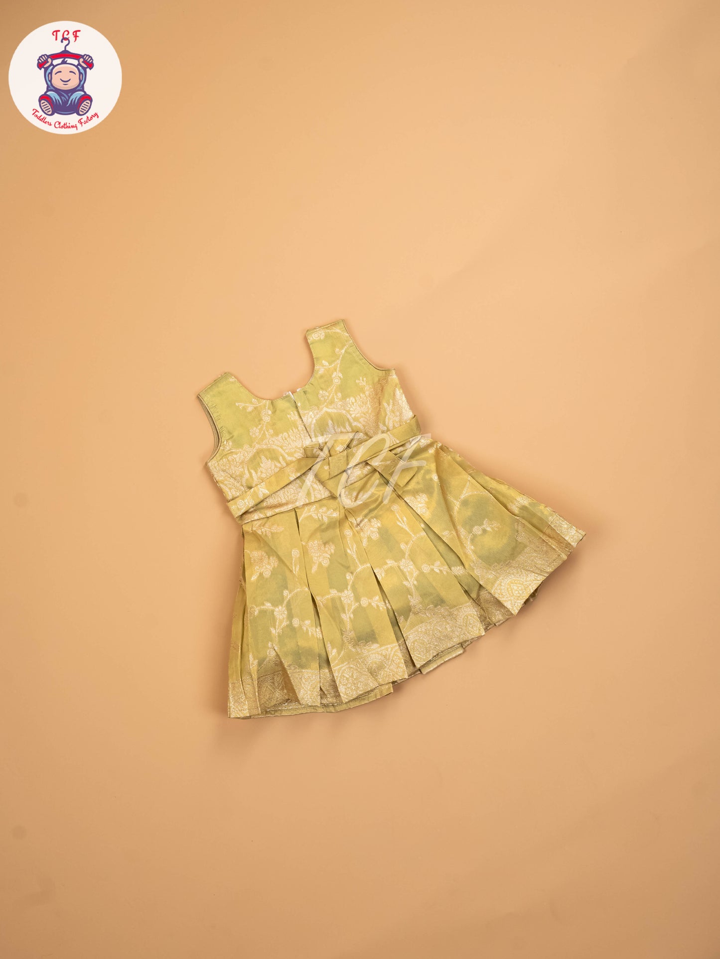 Green & Gold - Kids Readymade Frocks