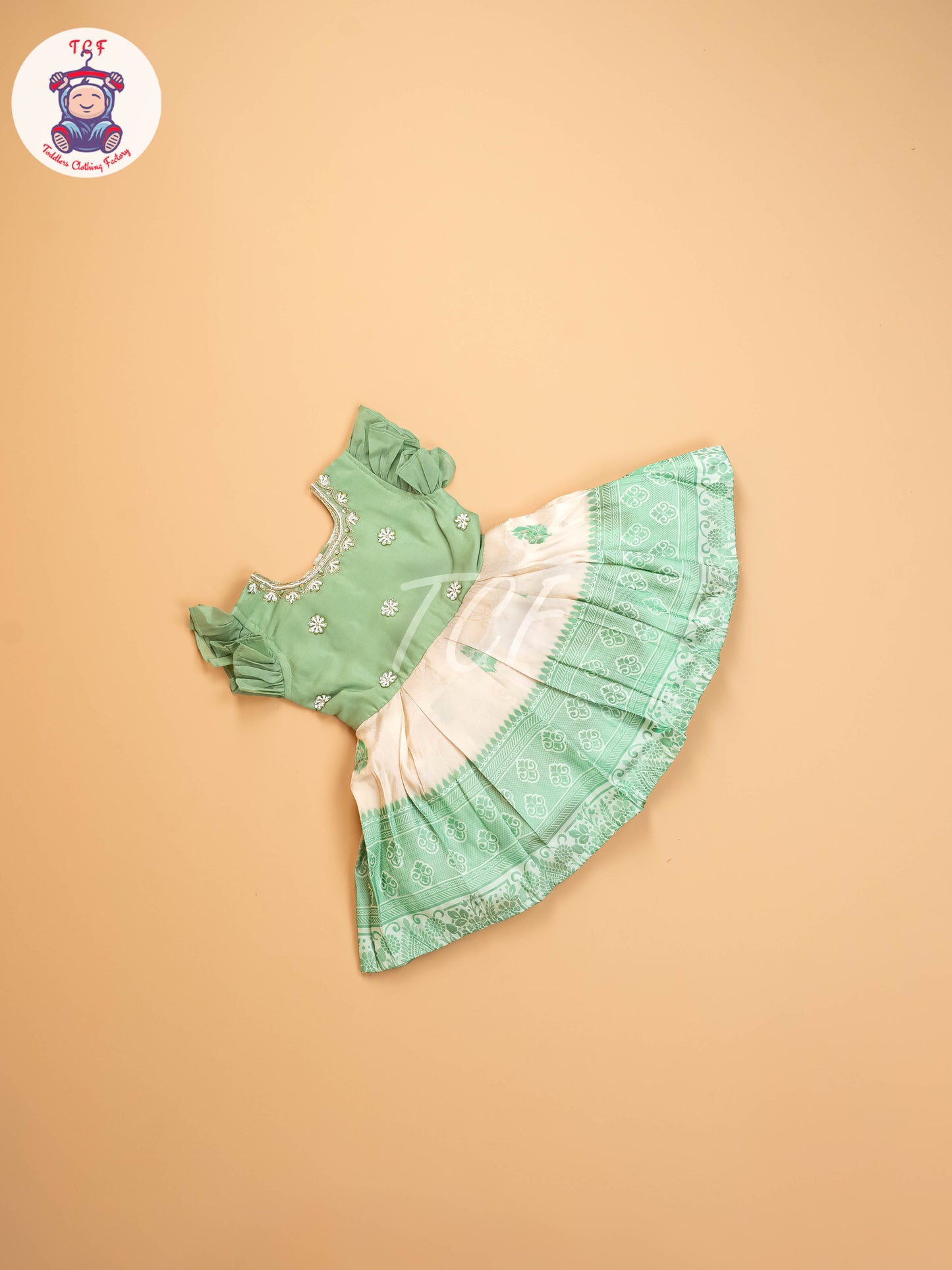 Light Green - Kids Readymade Frocks