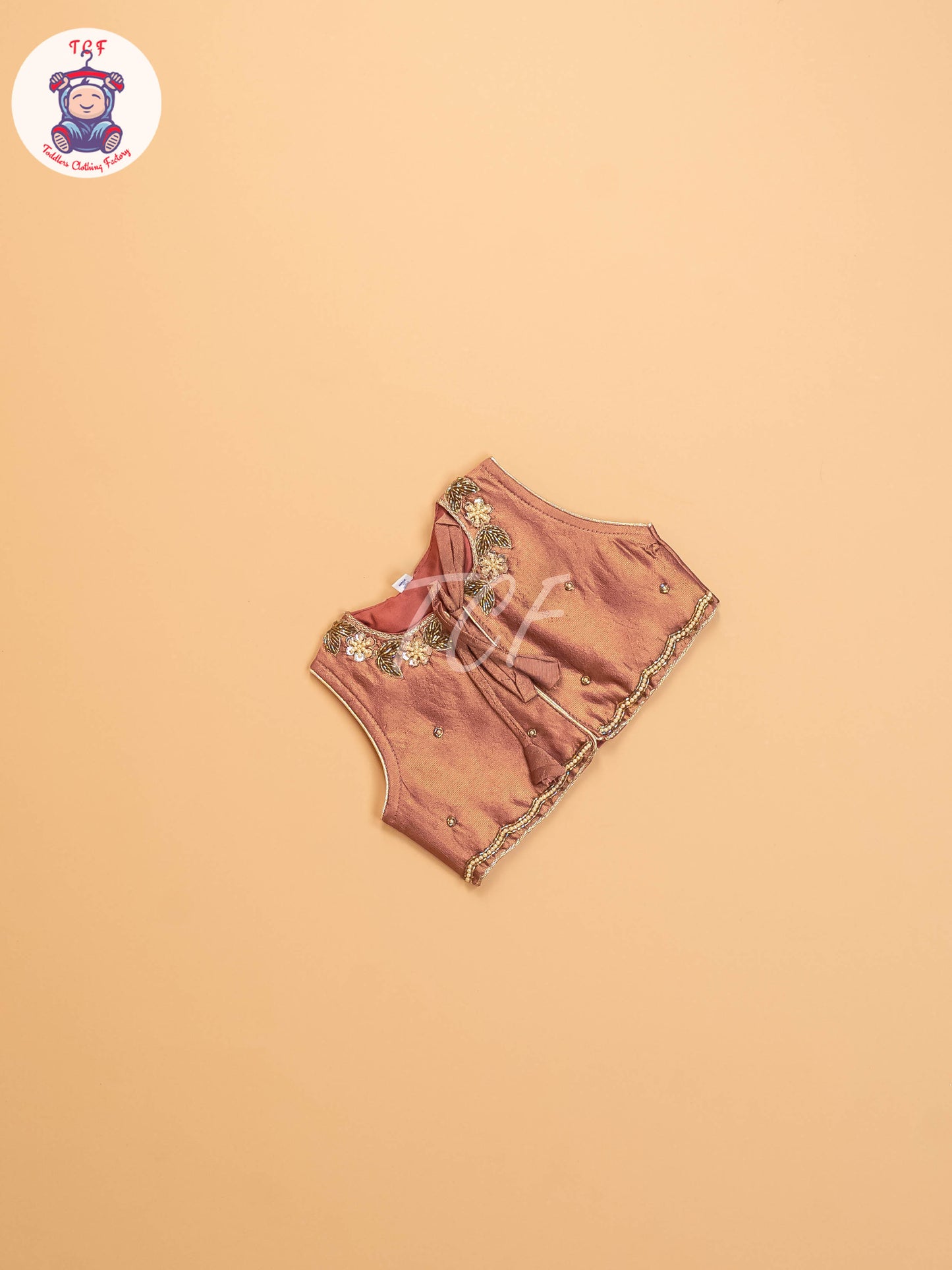 Light Brown - Kids Readymade Frocks
