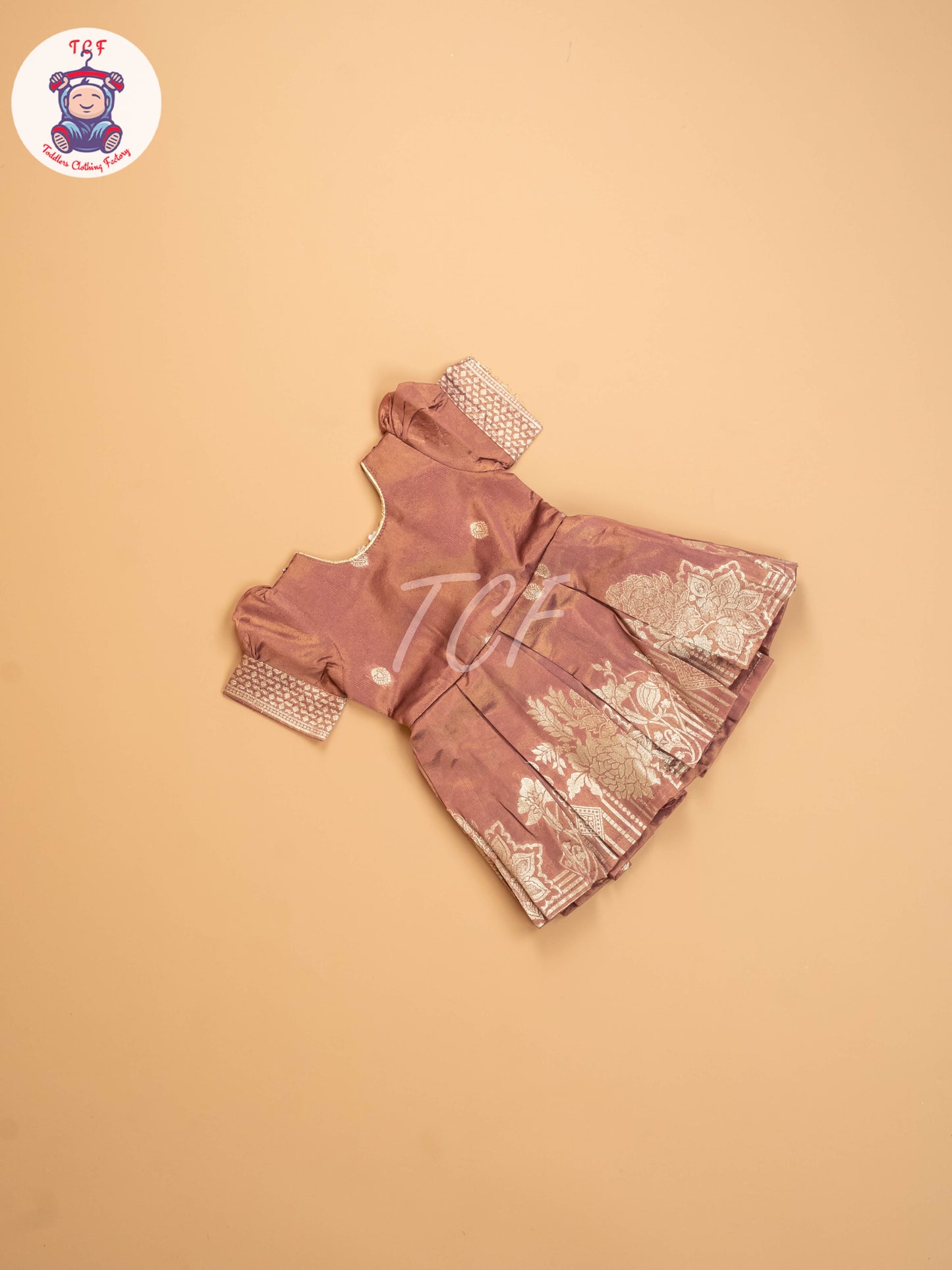 Light Brown - Kids Readymade Frocks