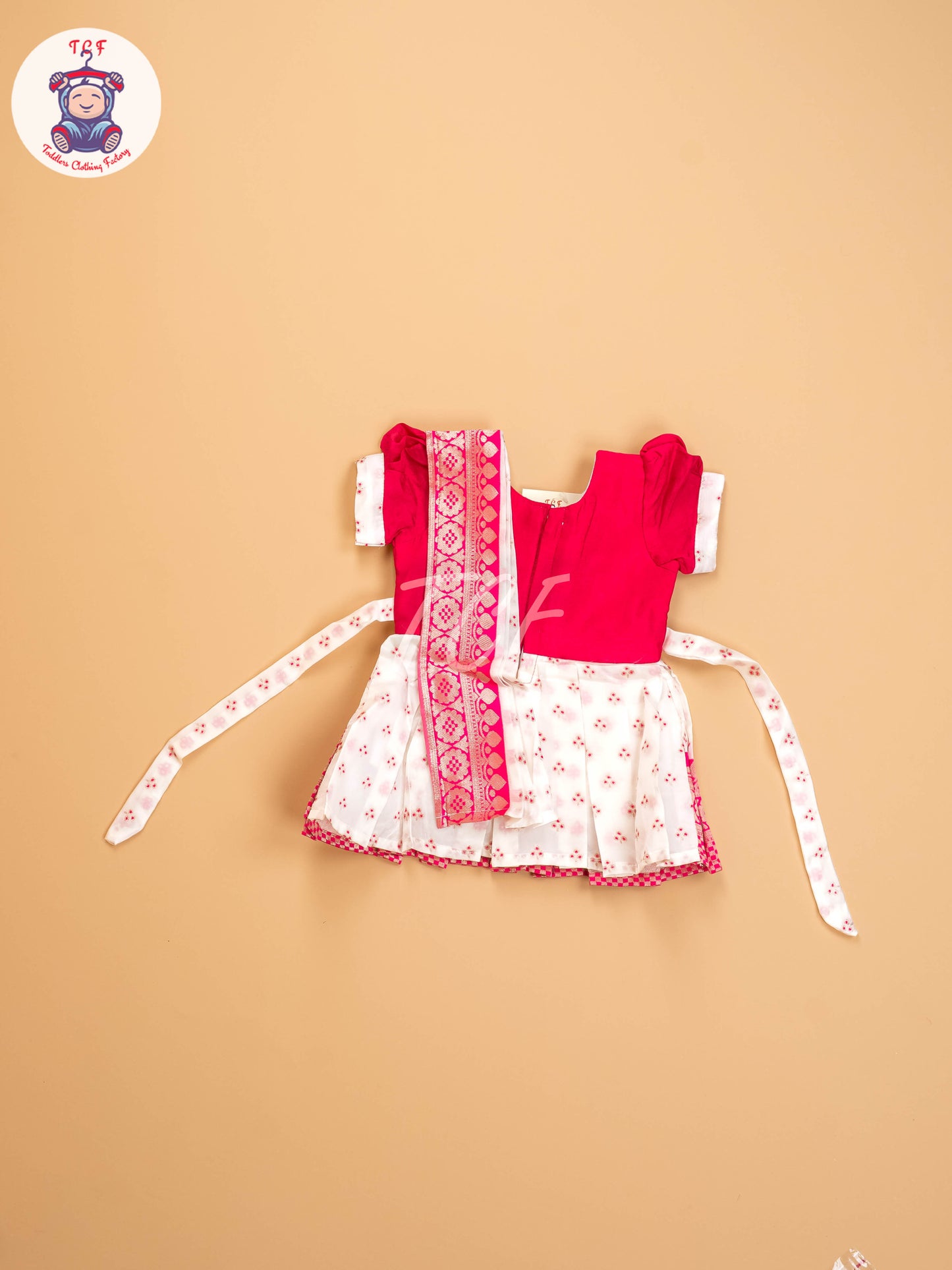 Pink & White - Kids Readymade Frocks