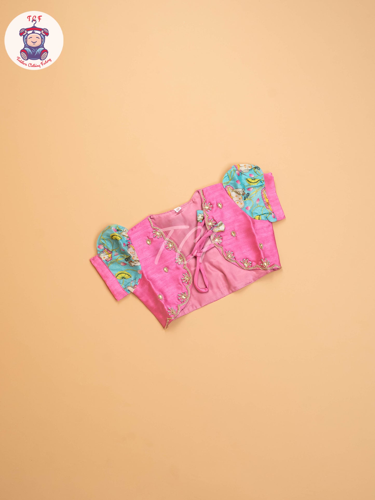 Pink & Sky Blue - Kids Readymade Frocks