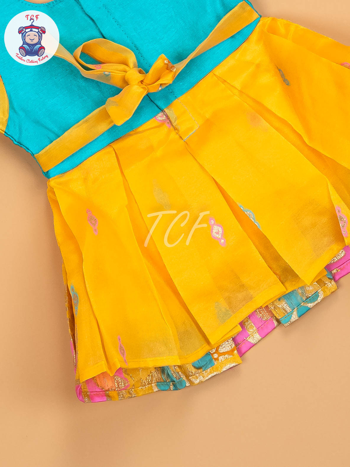 Blue & Yellow - Kids Readymade Frocks