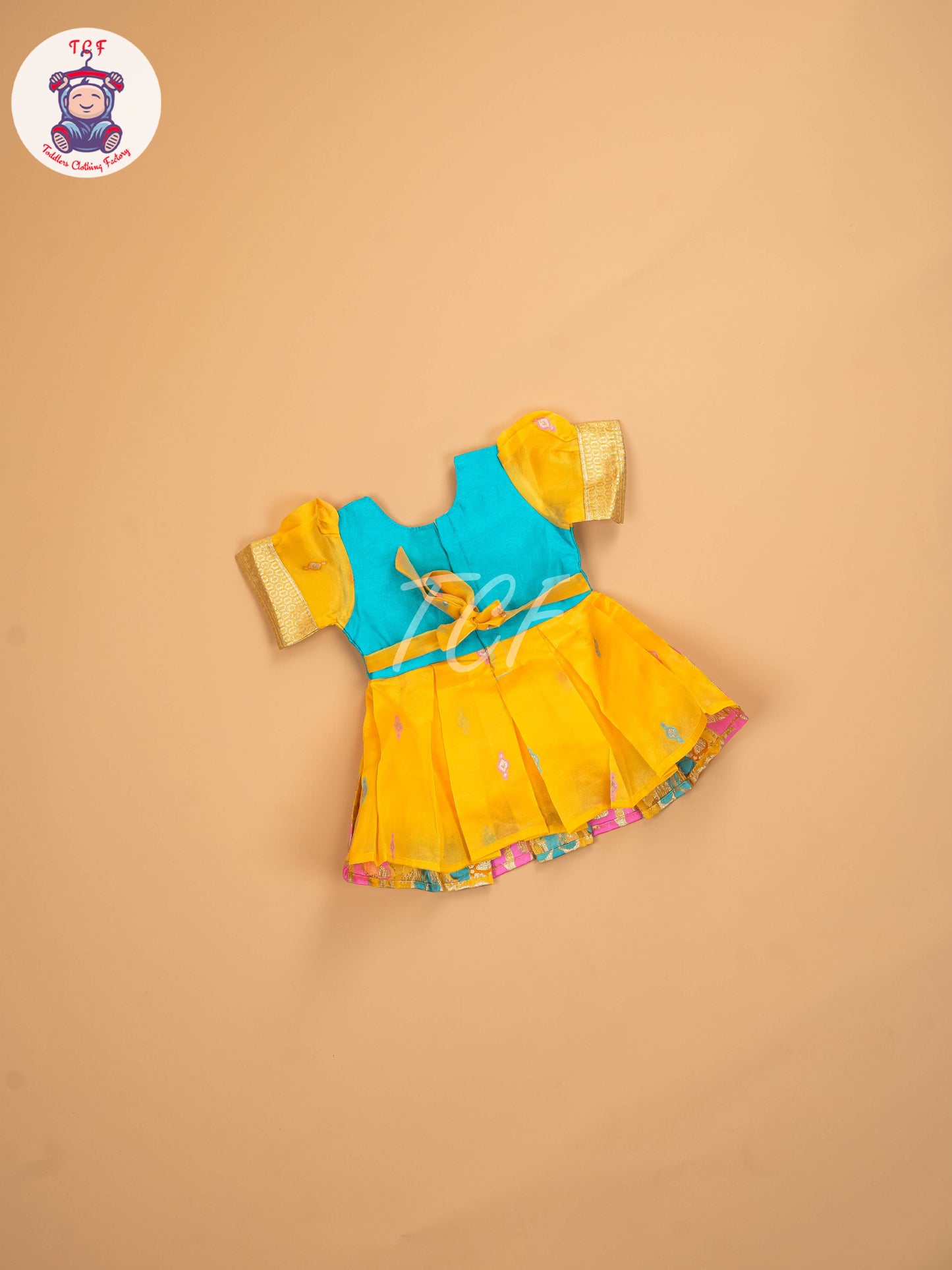 Blue & Yellow - Kids Readymade Frocks