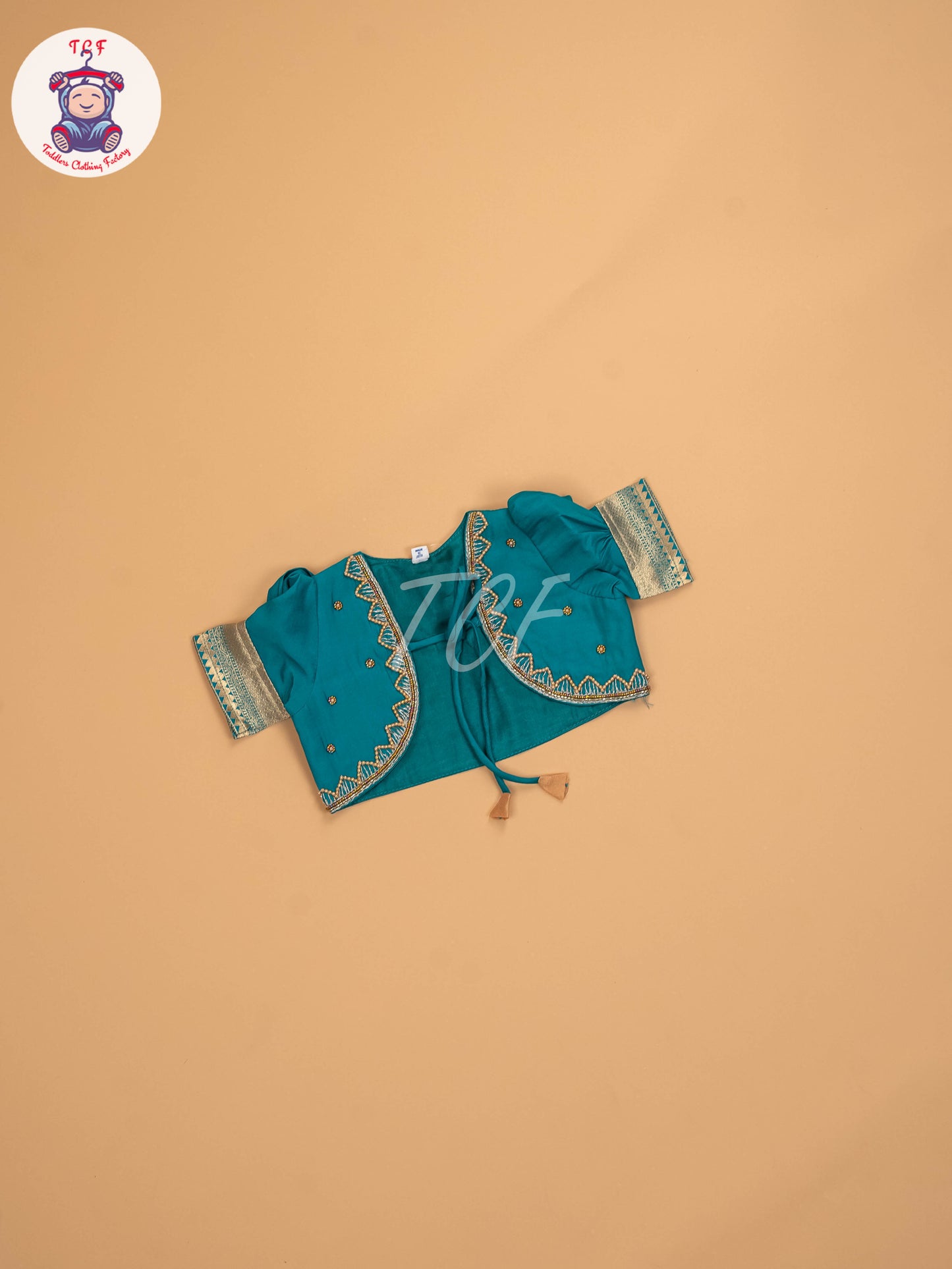 Green & Peach - Kids Readymade Frocks