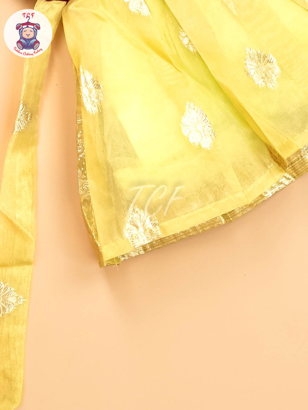 Maroon & Lime Green - Kids Readymade Frocks