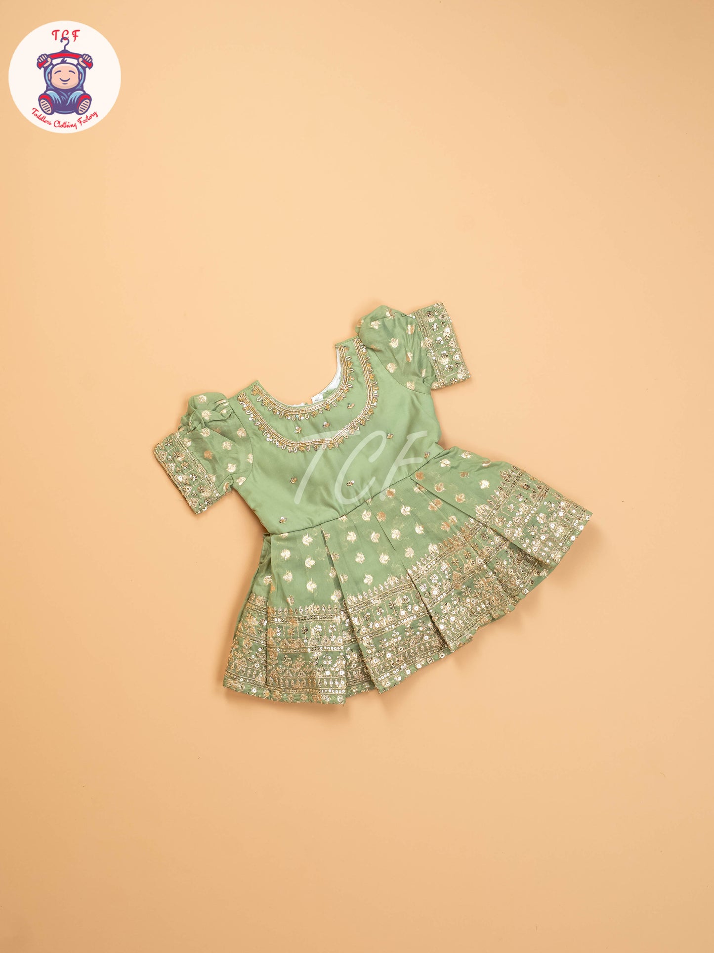Pastel Green - Kids Readymade Frocks
