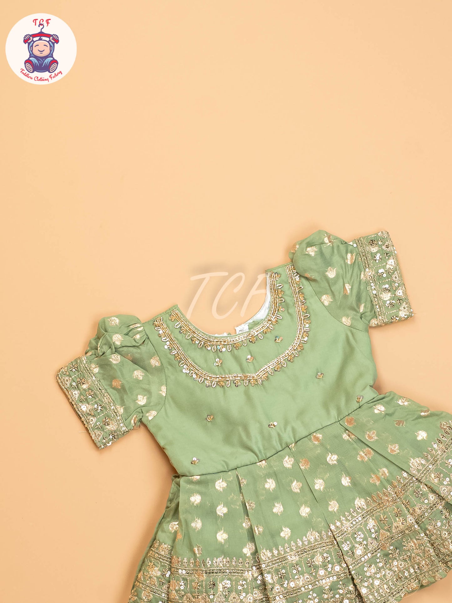 Pastel Green - Kids Readymade Frocks
