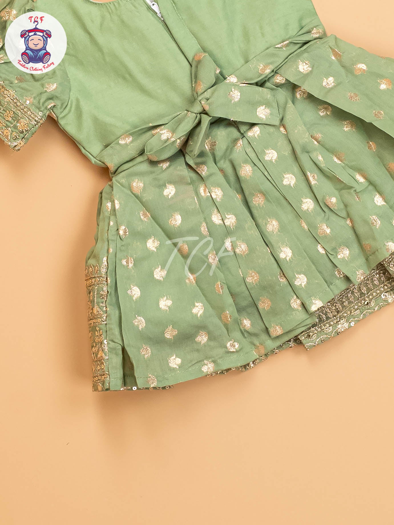 Pastel Green - Kids Readymade Frocks