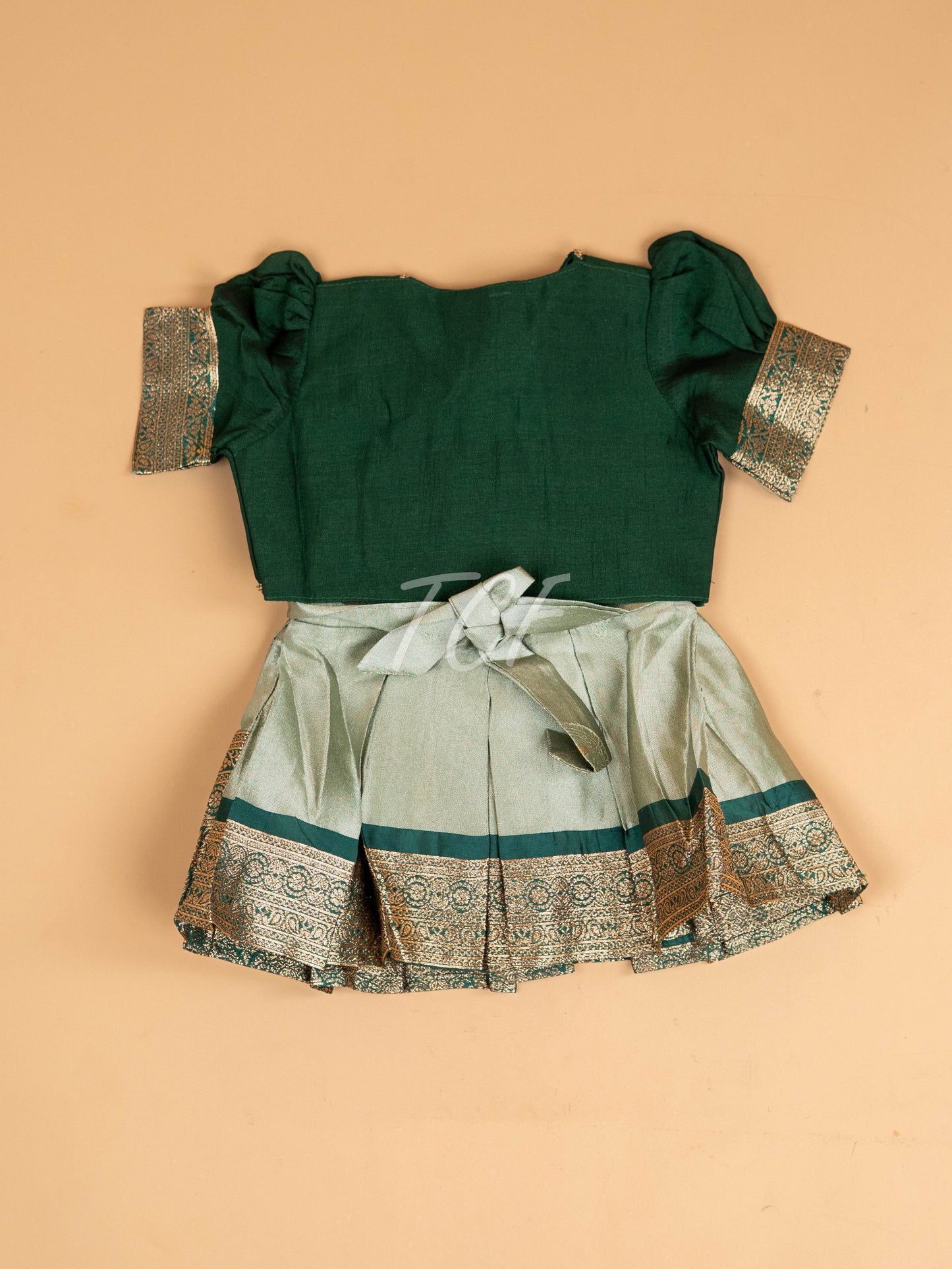 Bottle Green - Kids Readymade Frocks