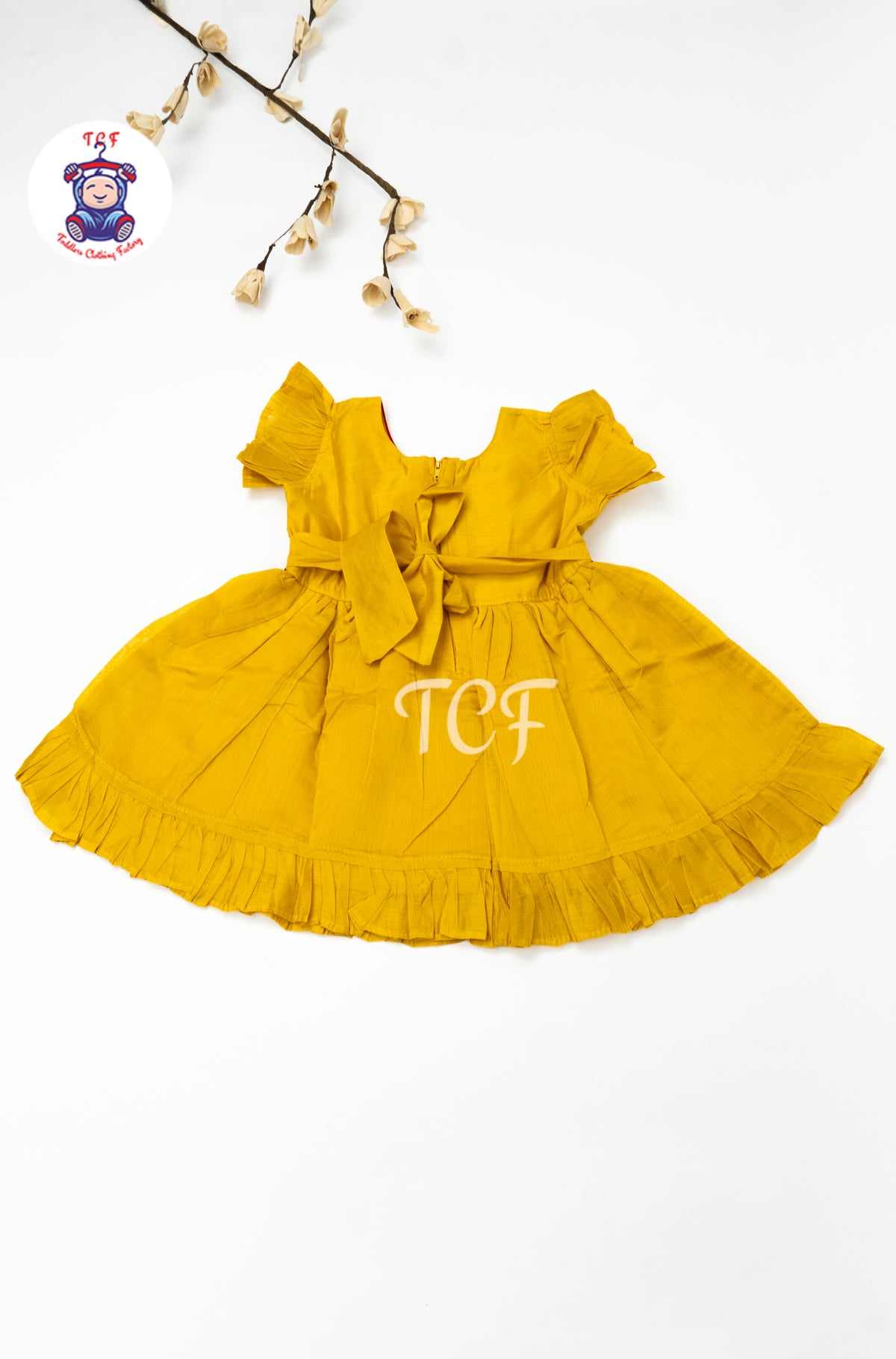 Yellow - Girls Traditional Embroidered Frocks
