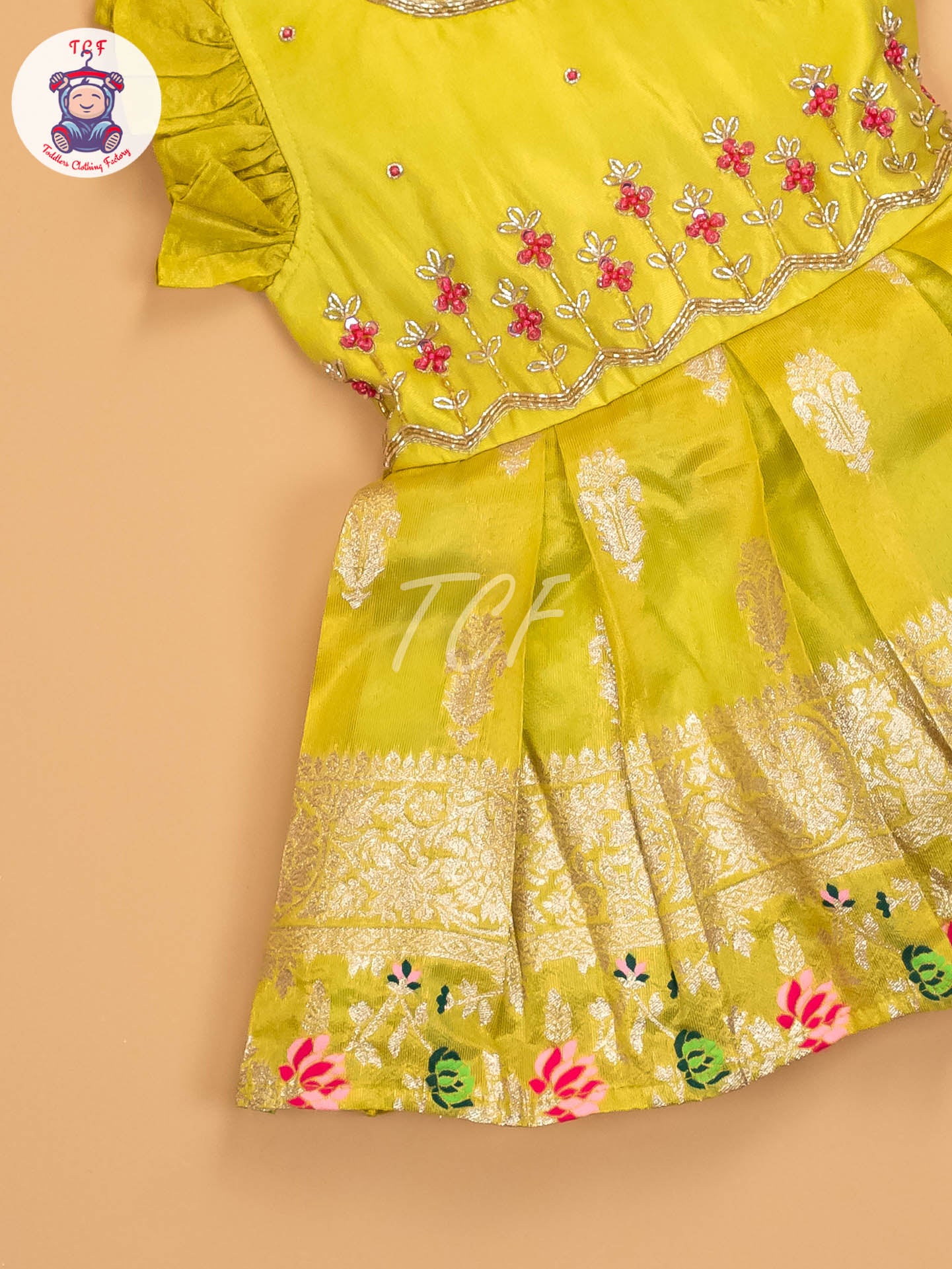 Lemon Yellow - Kids Readymade Frocks
