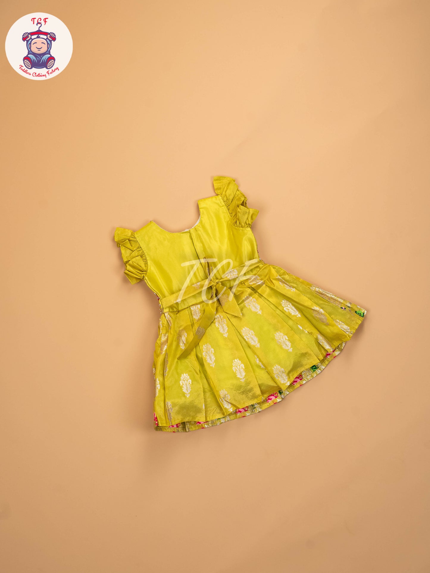 Lemon Yellow - Kids Readymade Frocks