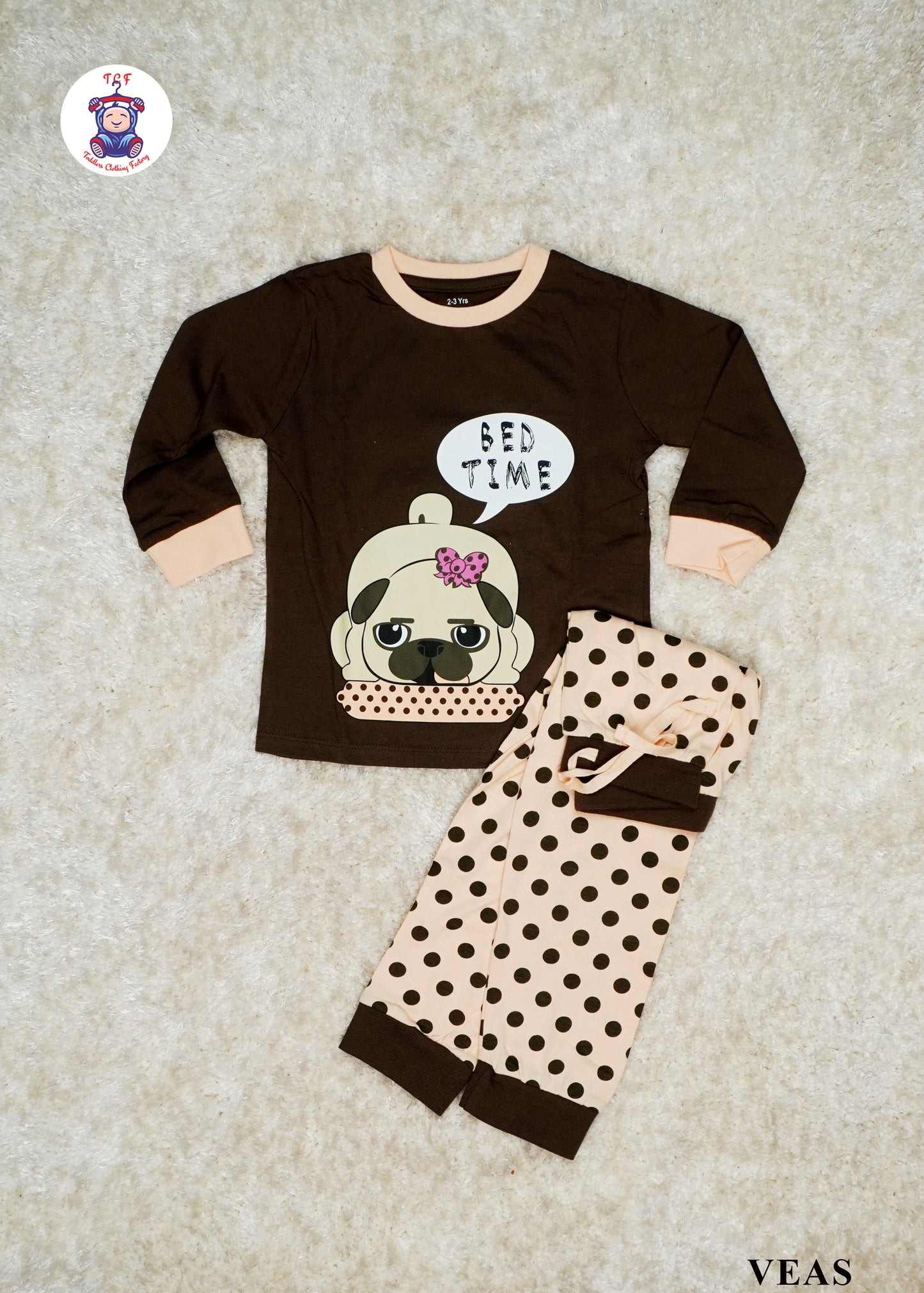 Light Green & Cream - Girls Nightwear