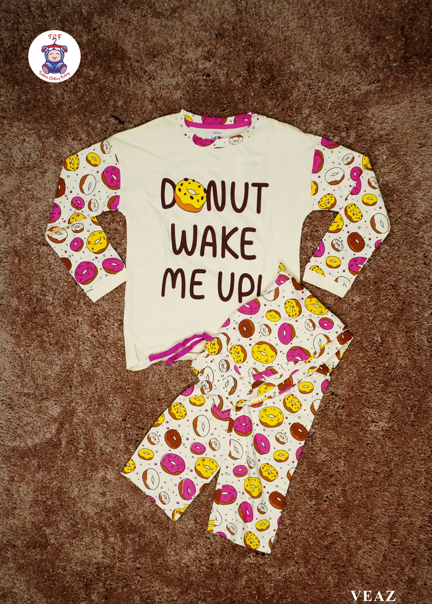 Cream - Girls Donut Night Wear