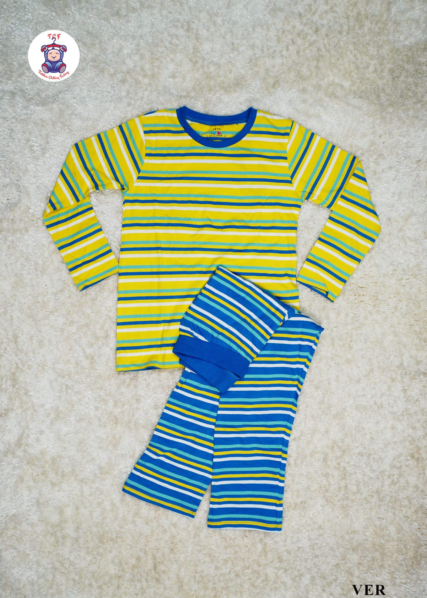 Yellow & Sky Blue - Boys Night Wear