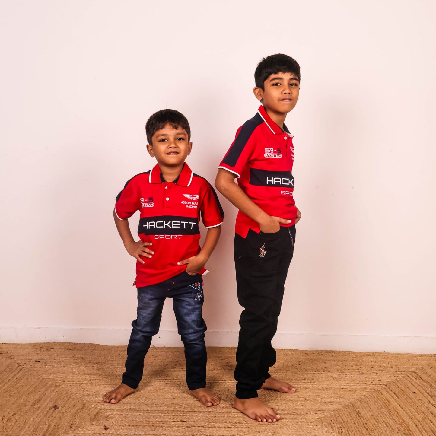 Red - Boys Readymade Collor T-Shirts