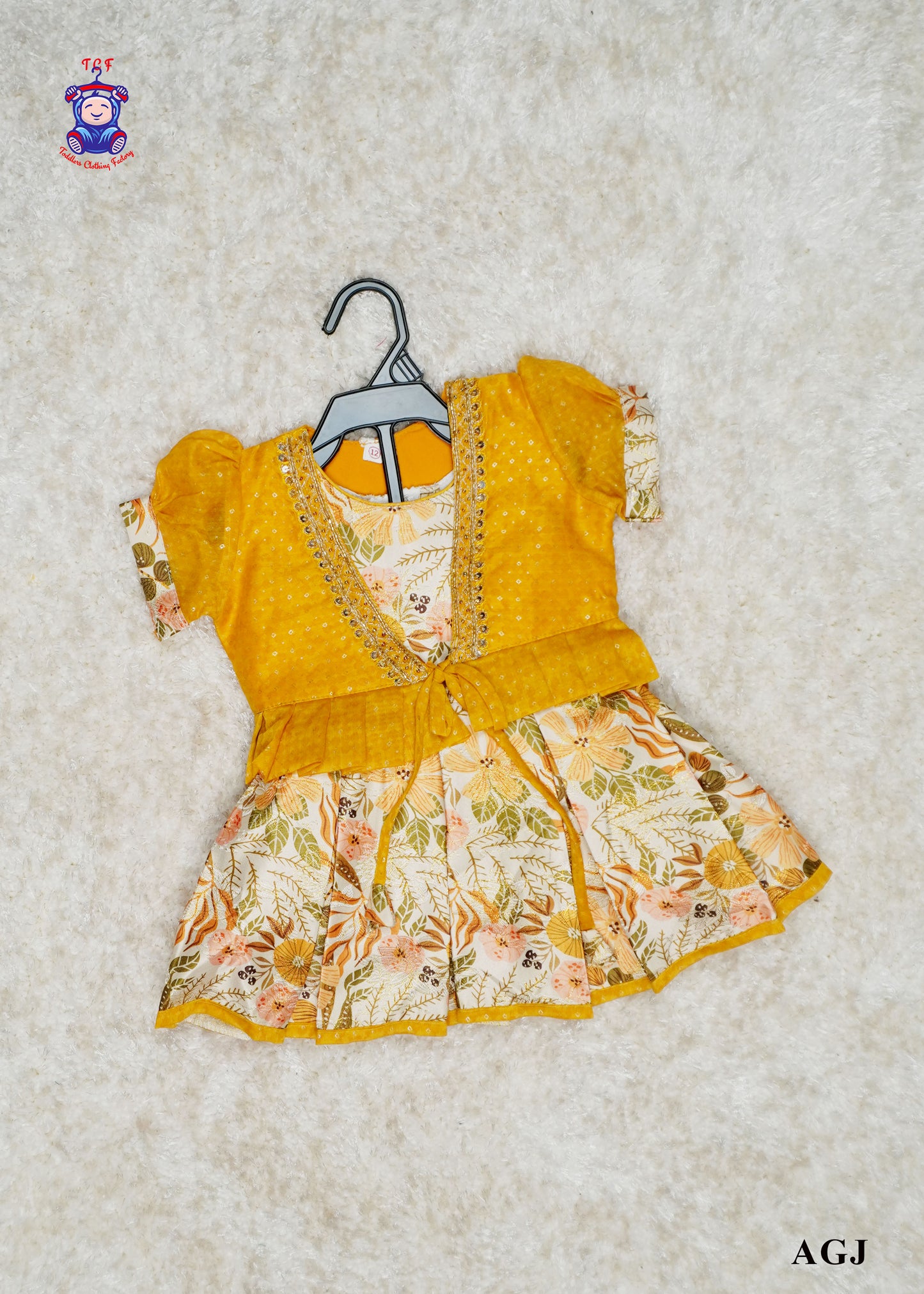 Mustard - Girls Floral Readymade Frocks