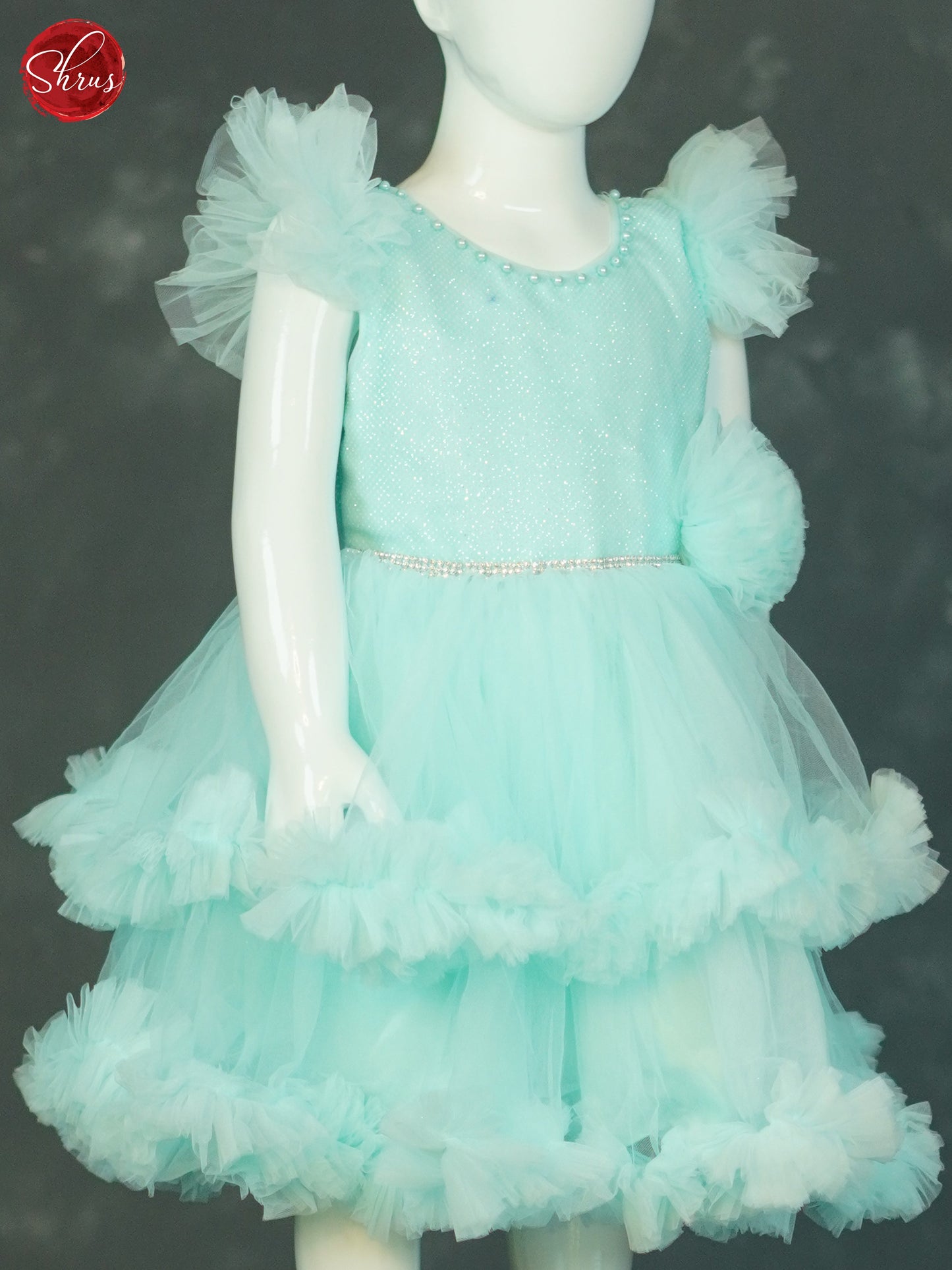 Blue - Party Wear Kids Frock - Shop on ShrusEternity.com