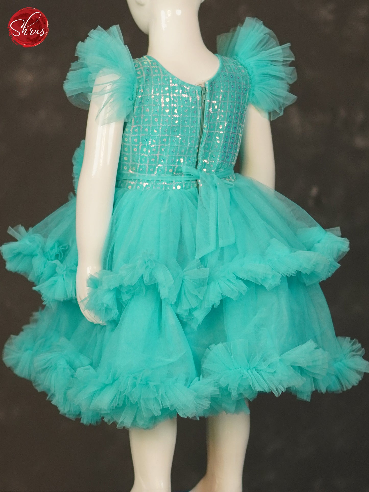 Blue - Party Wear Kids Frock - Shop on ShrusEternity.com