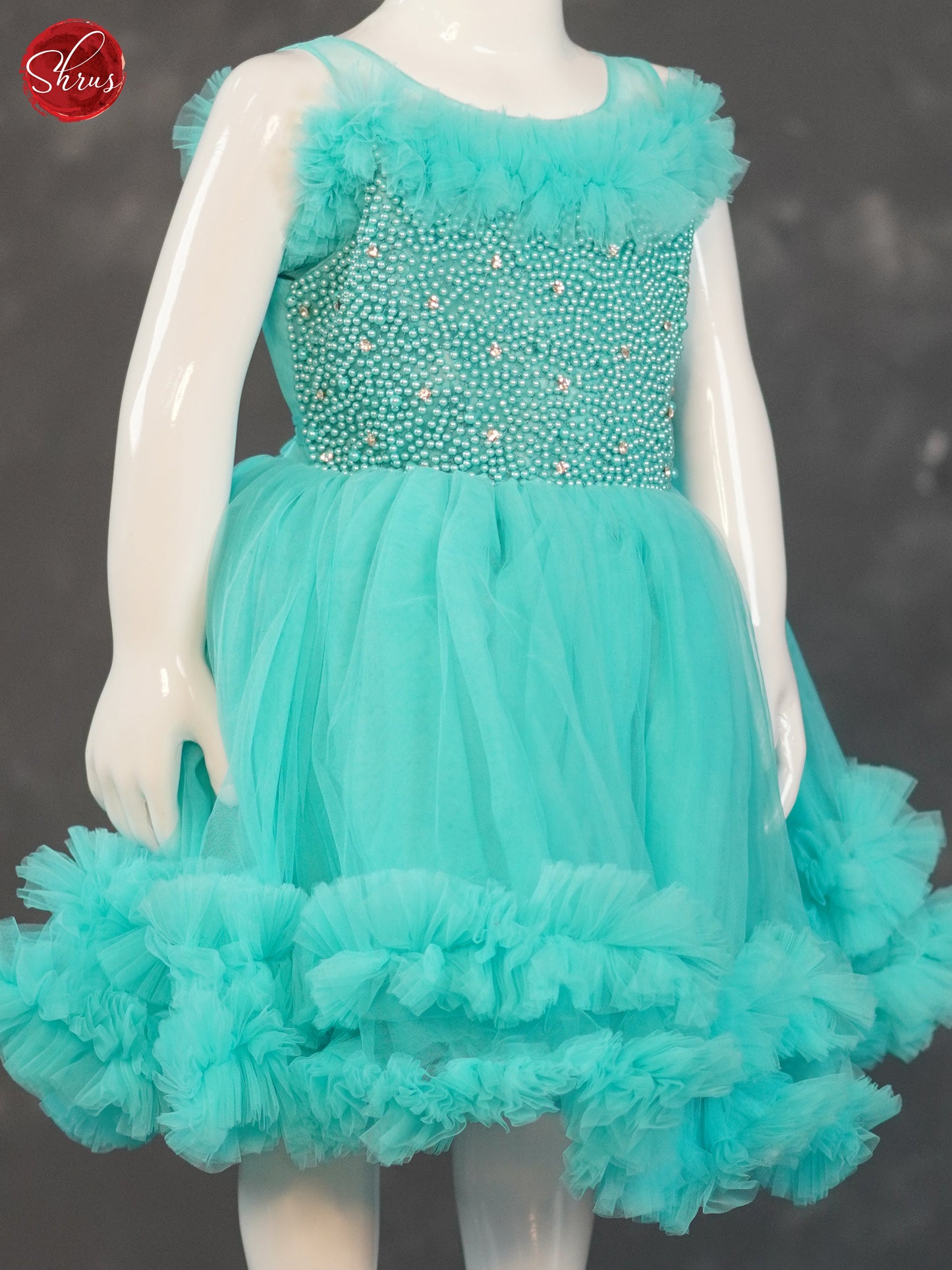 Teal - Party wear Kids Frock - Shop on ShrusEternity.com