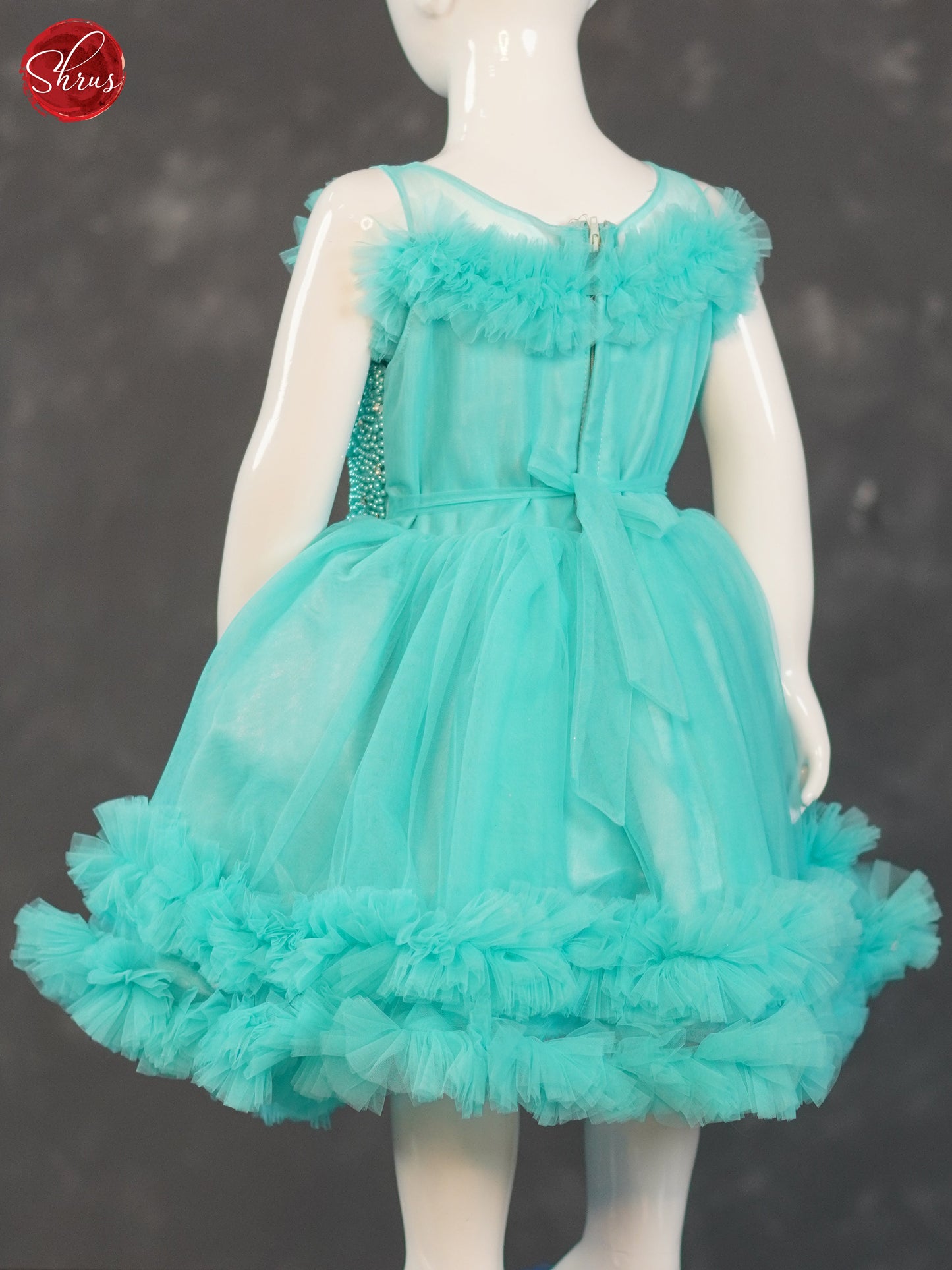 Teal - Party wear Kids Frock - Shop on ShrusEternity.com