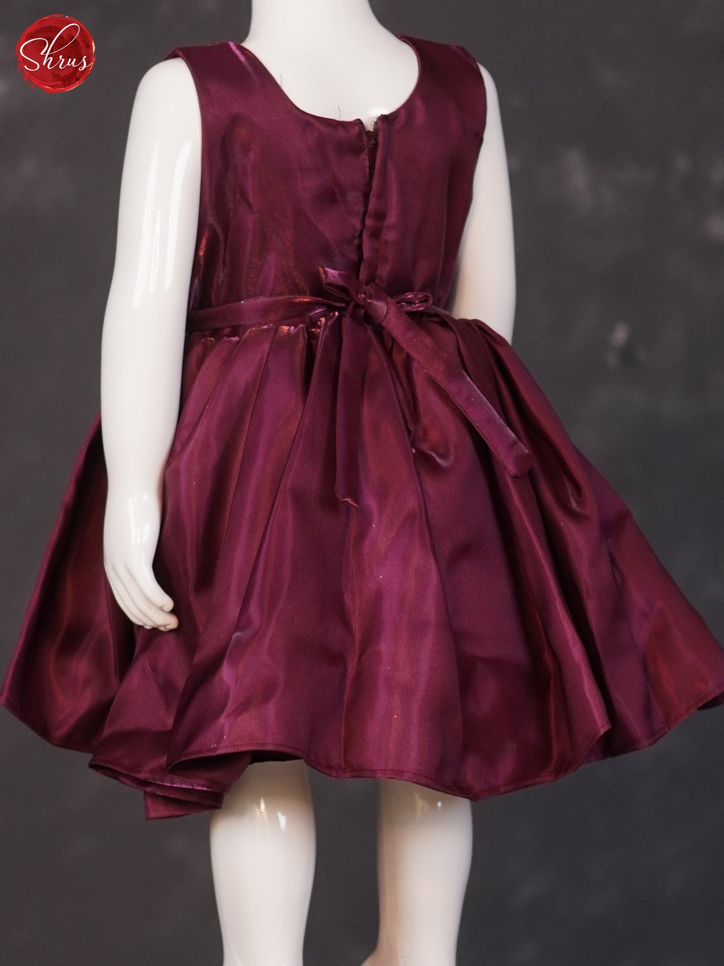 Maroon - Party Wear Kids Frock - Shop on ShrusEternity.com