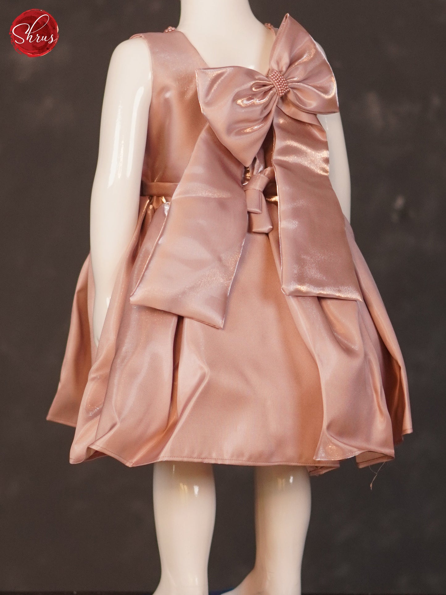 Chocolate Brown - Knee Length Kids Frock - Shop on ShrusEternity.com