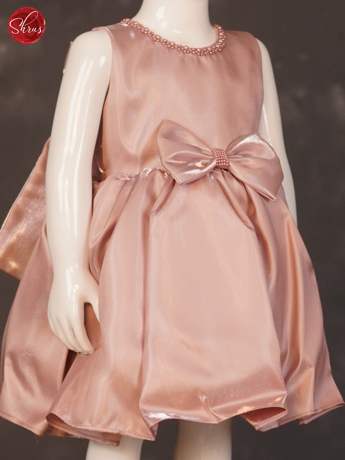Chocolate Brown - Knee Length Kids Frock - Shop on ShrusEternity.com
