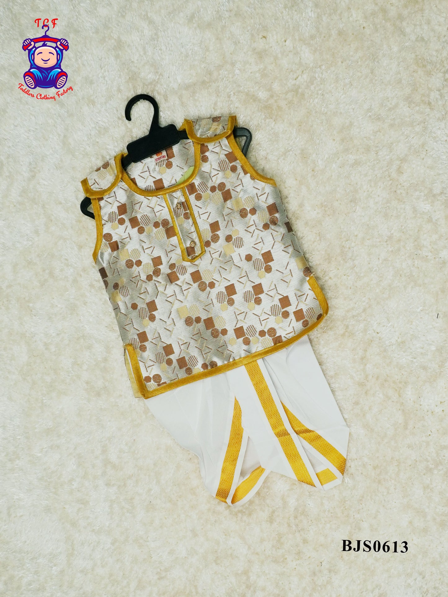 Grey & White - Boys Dhoti Kurta Sets