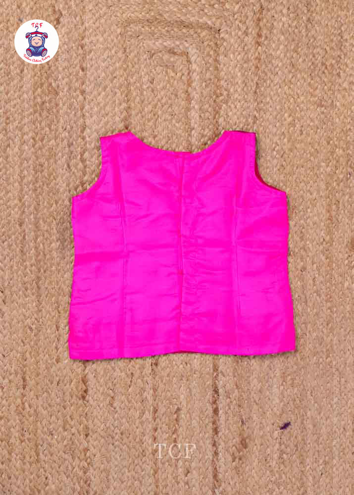Pink & Orange - Pure Pattu Pavadai Set