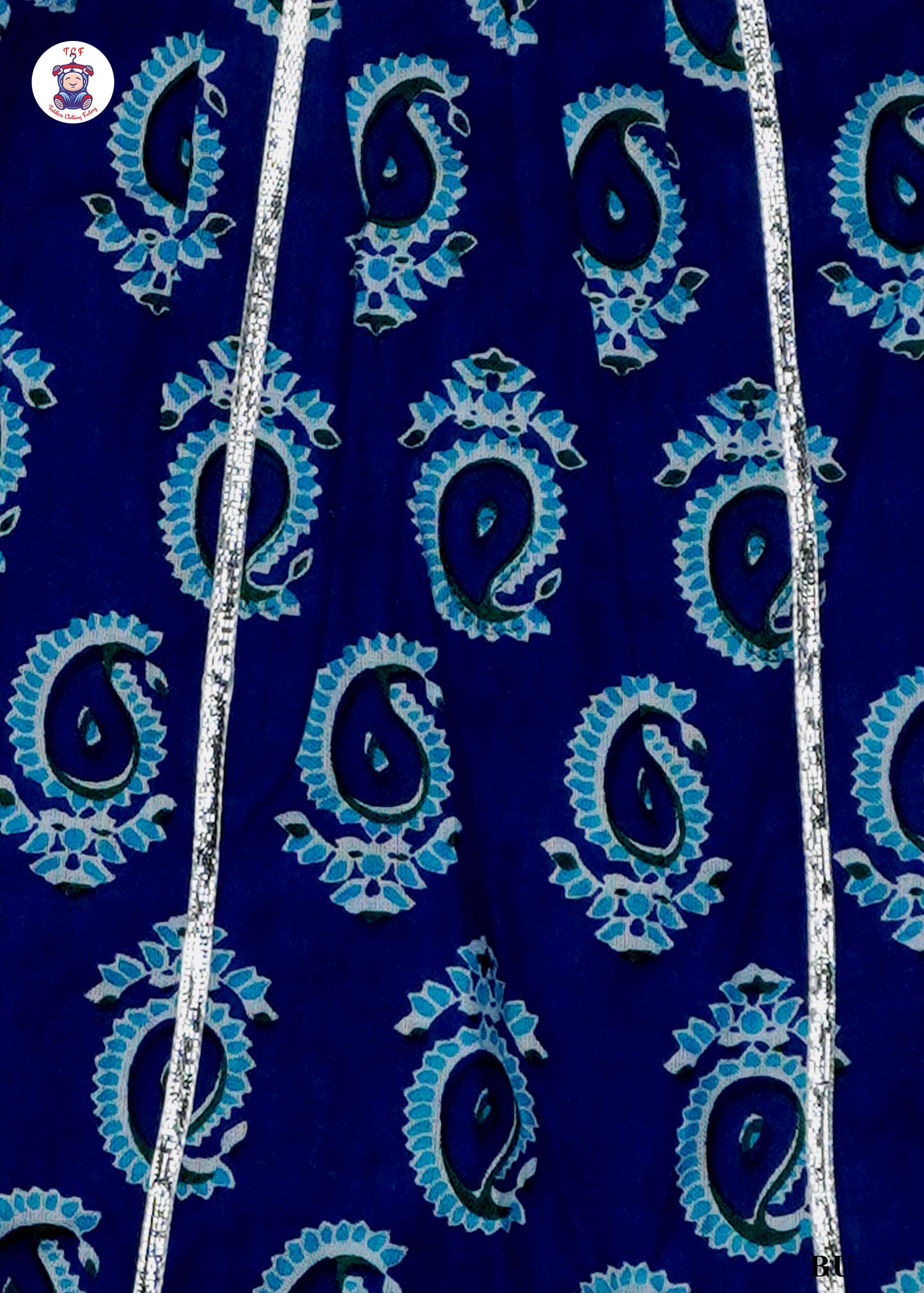 Navy Blue - Printed A-Line Kurta with Palazzos