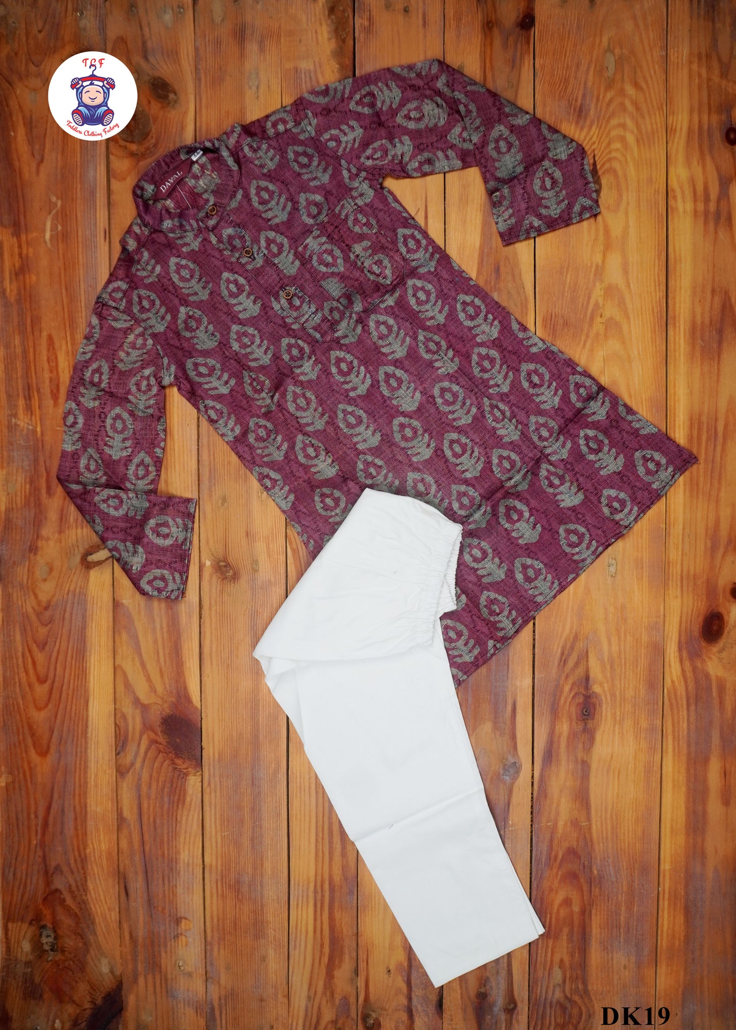 Rust & White - Boys Readymade Kurta Sets