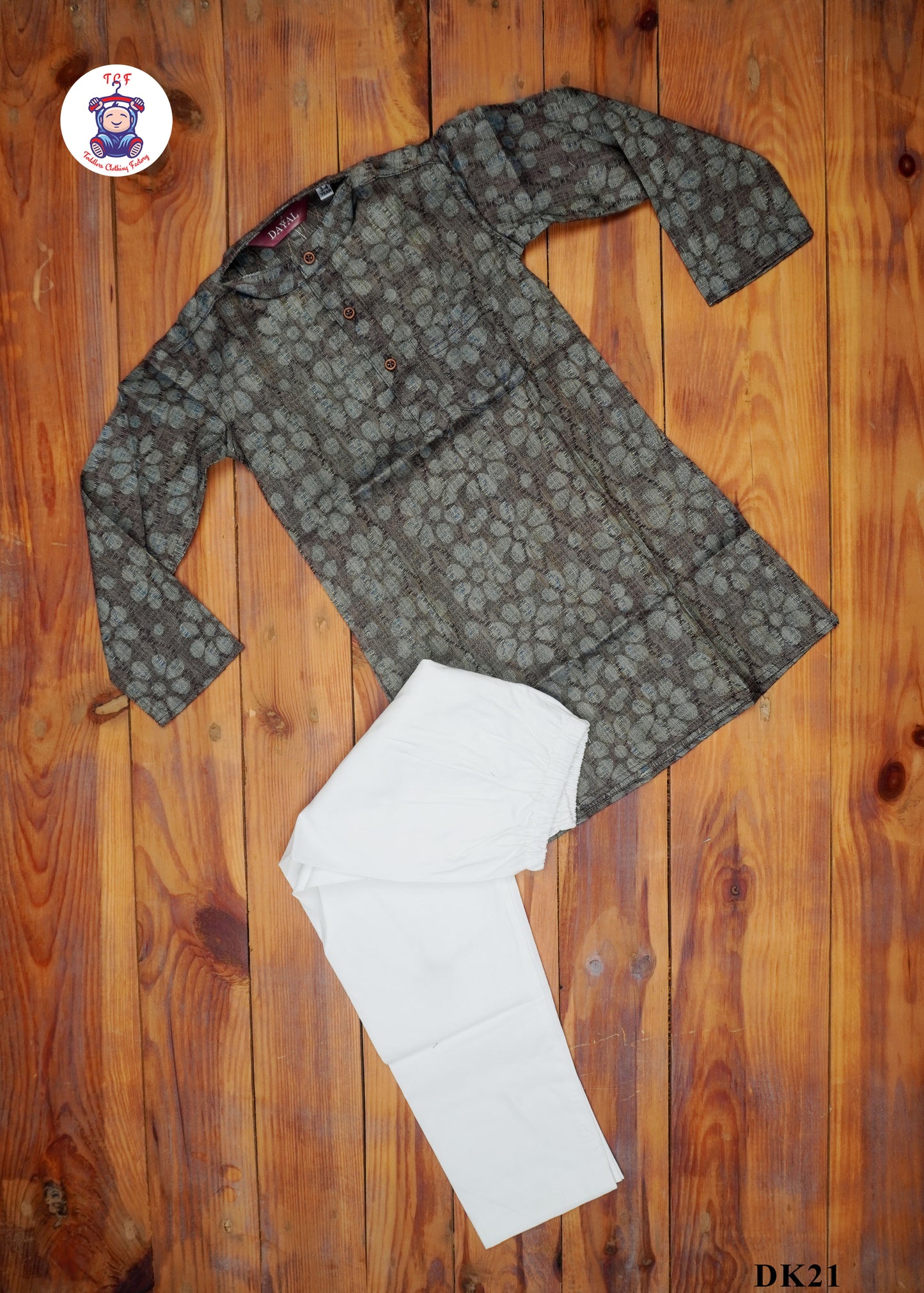 Grey & White - Boys Readymade Kurta Sets