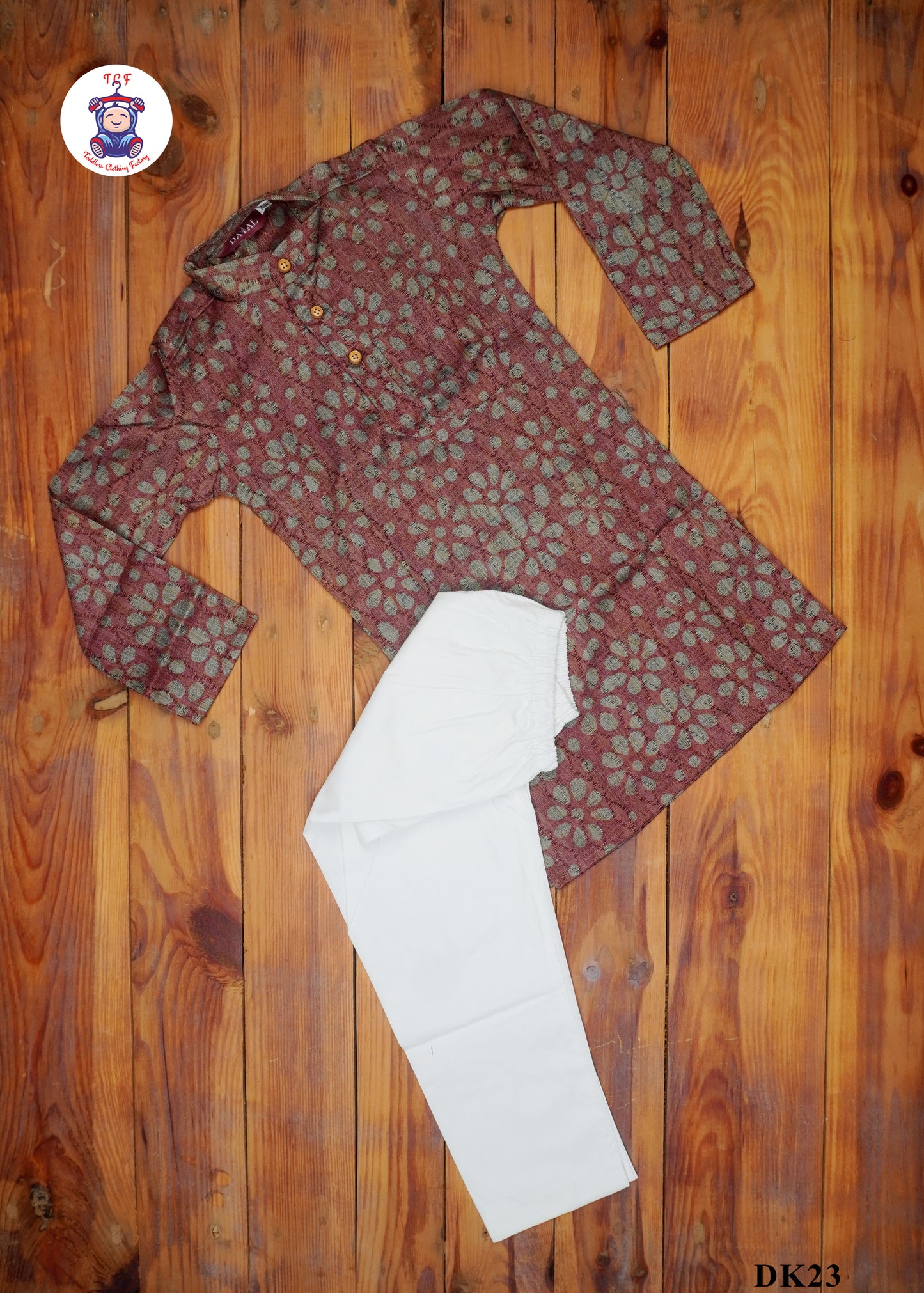 Brown & White - Boys Readymade Kurta Sets