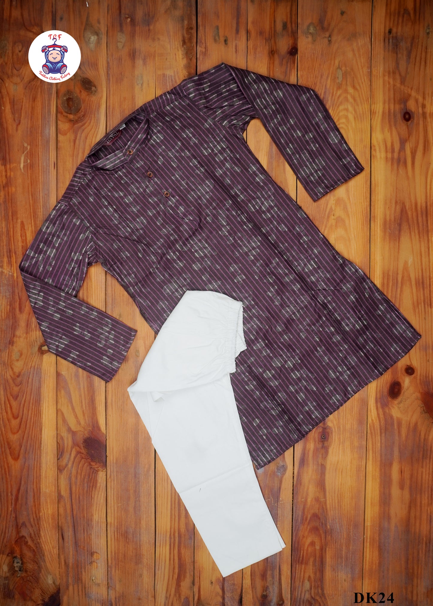 Magenta & White - Kurta Set