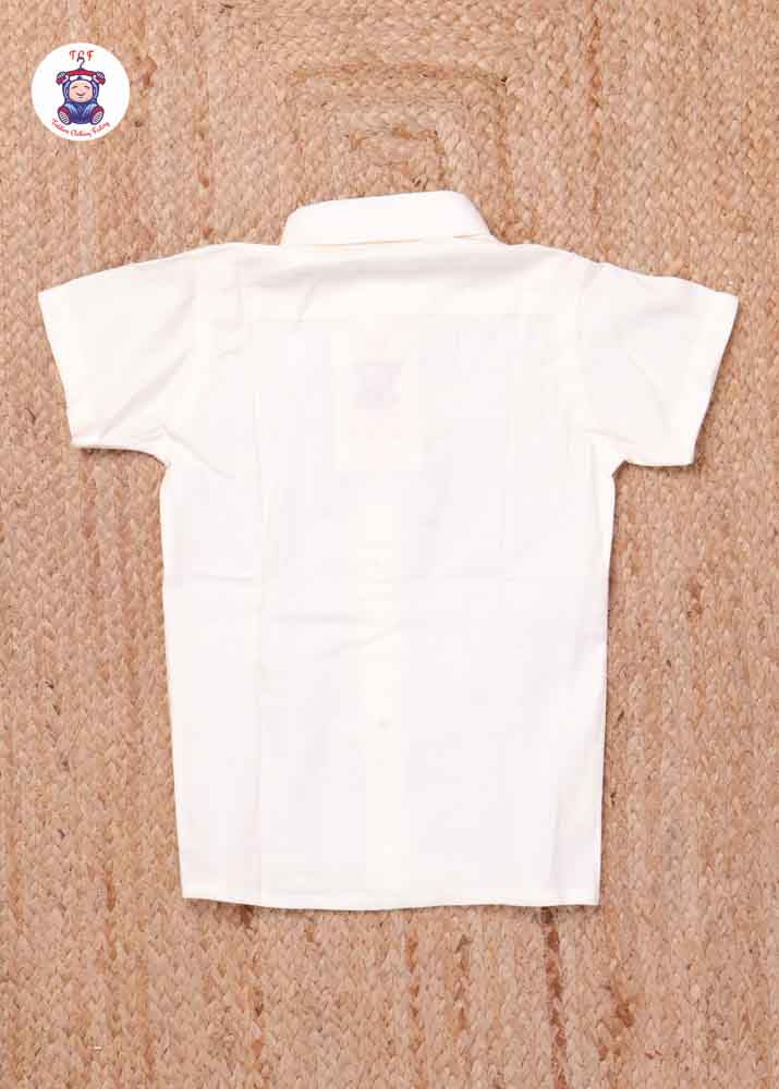 Cream - Boys Readymade Silk Cotton Shirts
